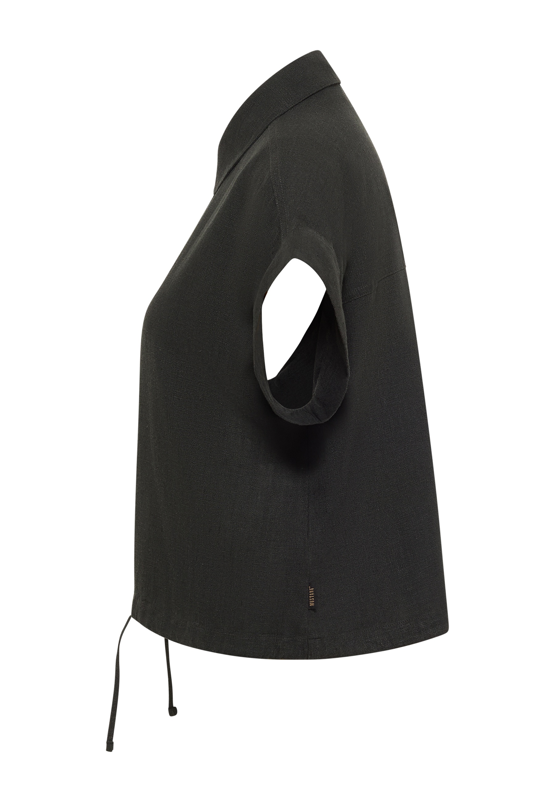 T-Shirt, Kurzarm, dunkelgrau, Rundhals, leichtes Material