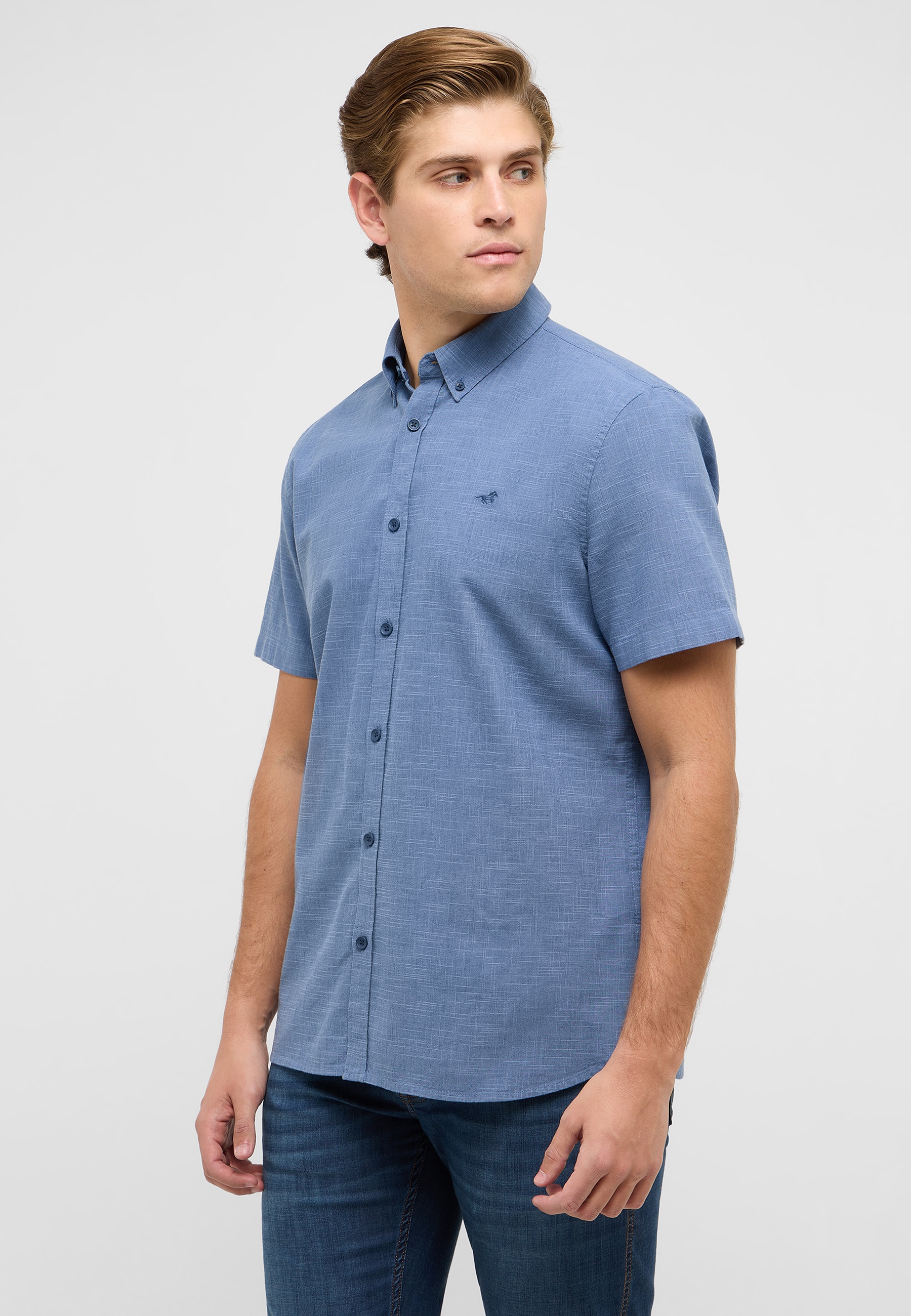 Hemd, Jeanshose, Ärmel, Mann, Person