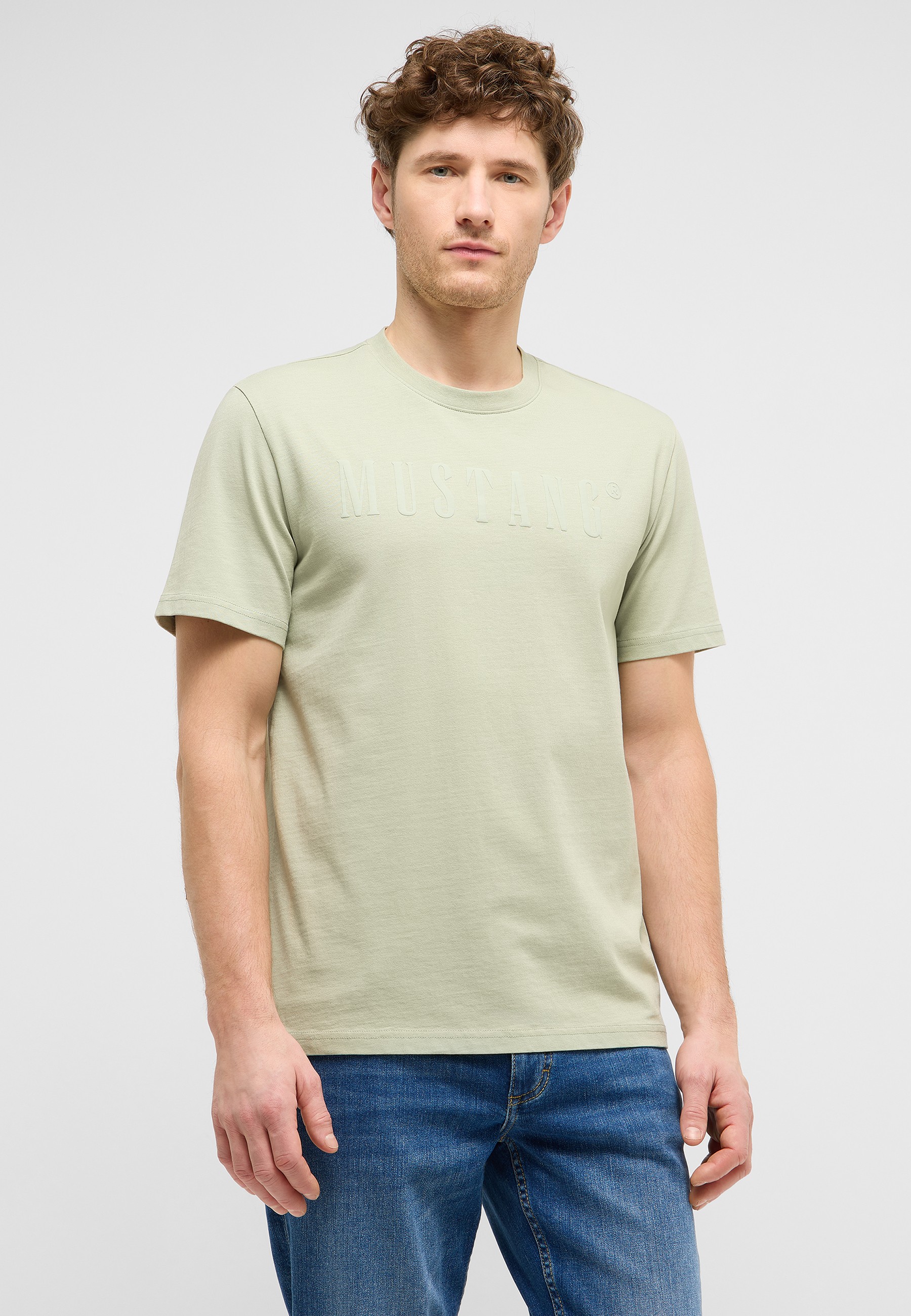 t-shirt, kurzarmshirt, rundhals, unifarben, hellgrün