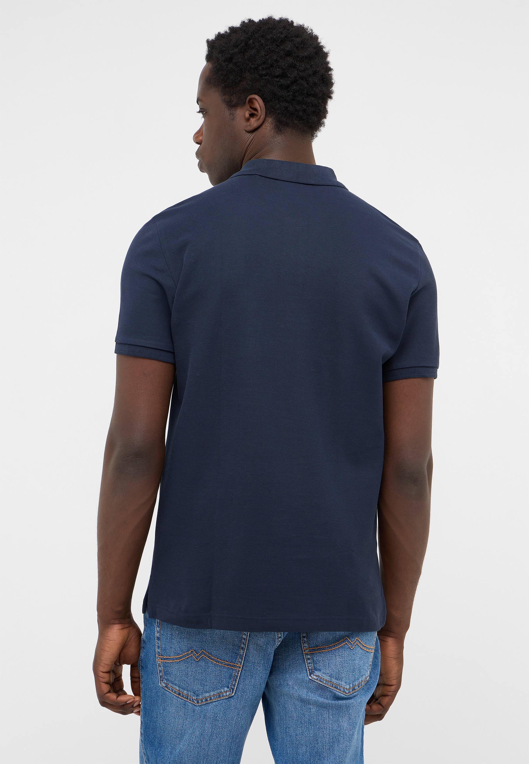 Polohemd, Kurzarm, Marineblau, Kragen, Herren?