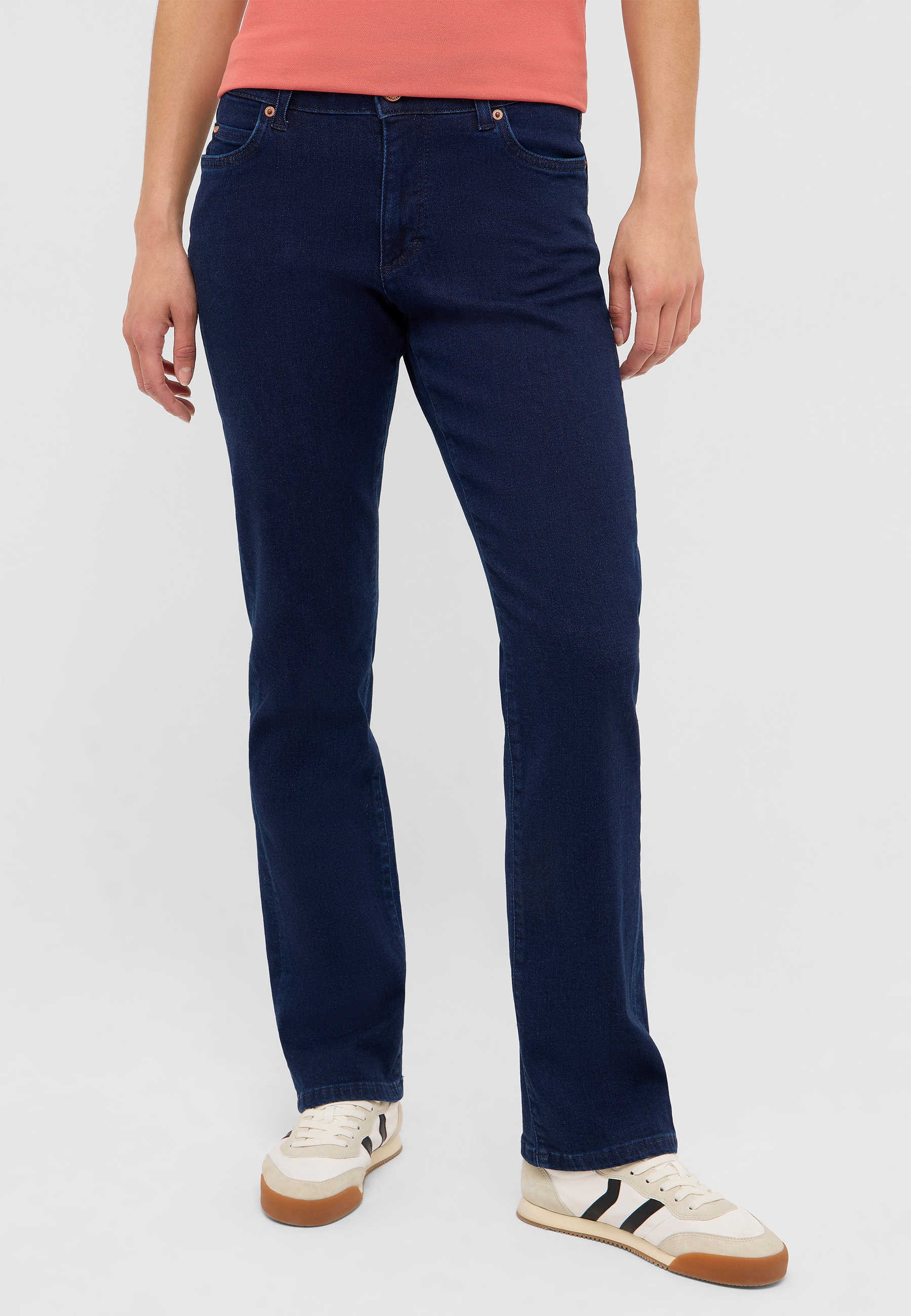 jeans, marineblau, Hose, gerade, casual