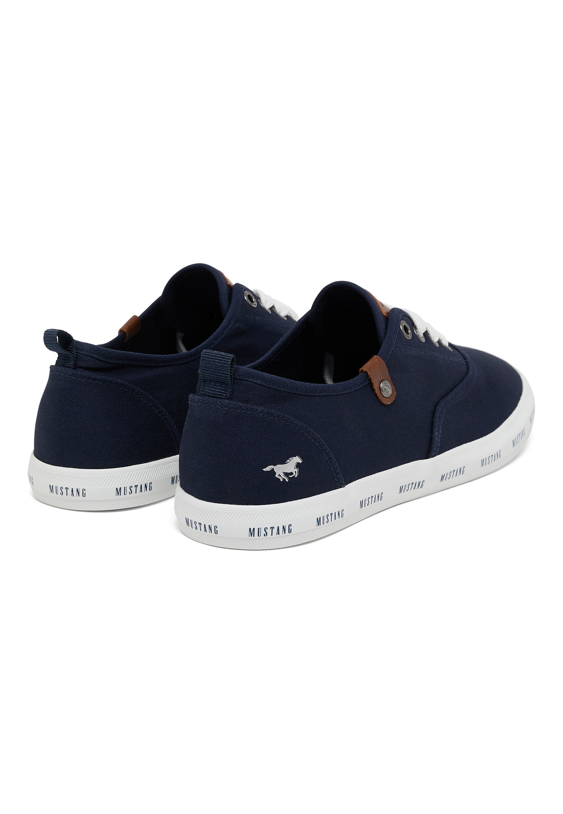 Sneaker, Canvas, Navy, Niedrigschnitt, Weiße Sohle
