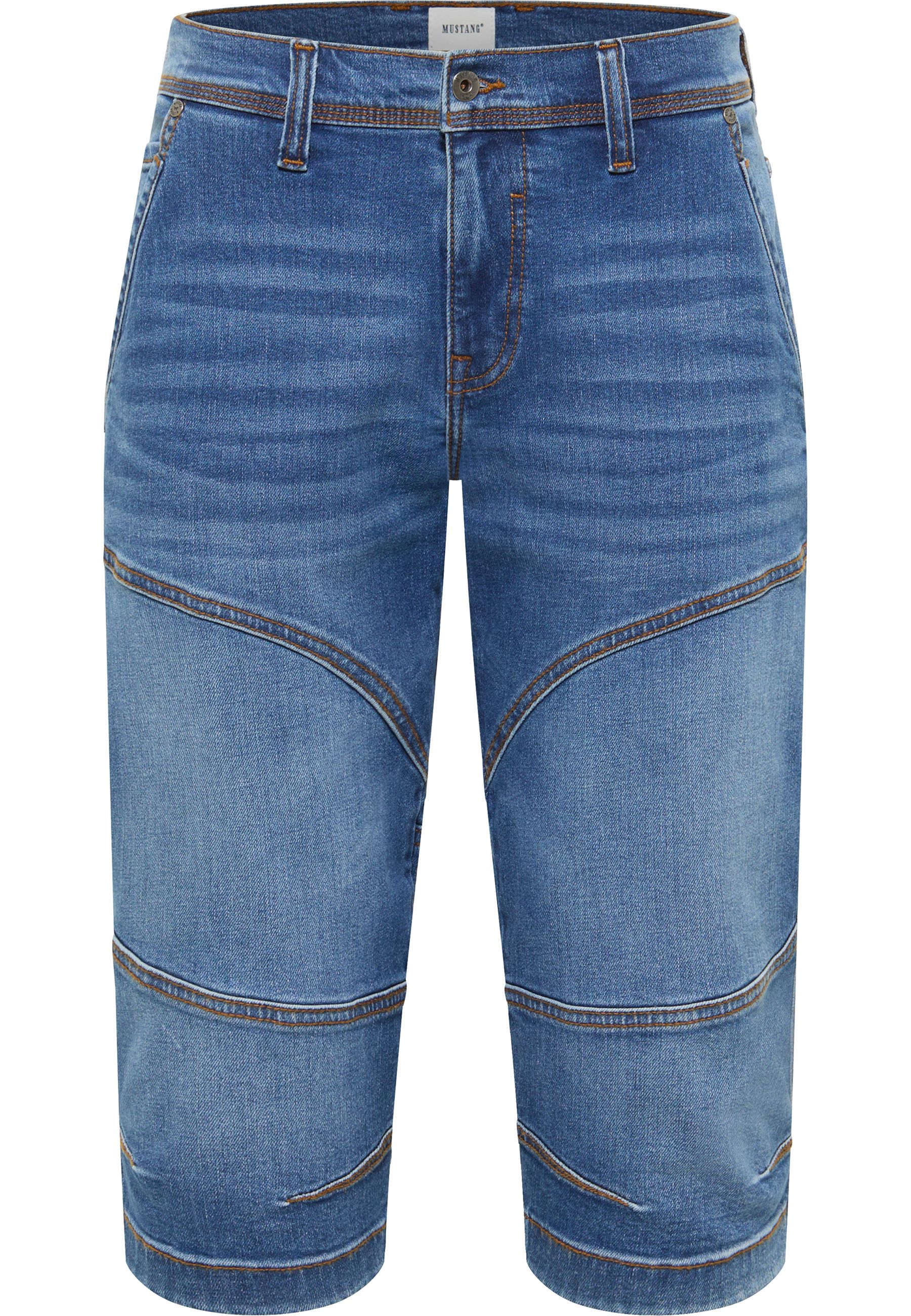 Mustang Herren Jeans-Short Style Fremont Shorts, blau mittel