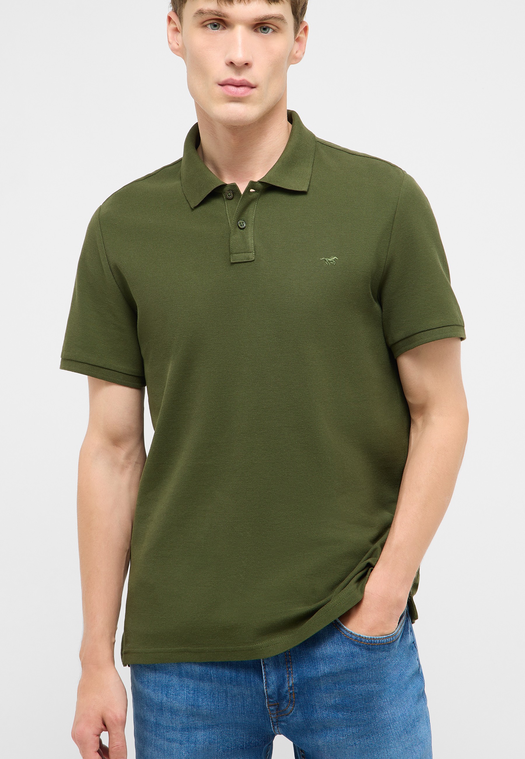polo, polohemd, olivgrün, kurzarm, polo-shirt