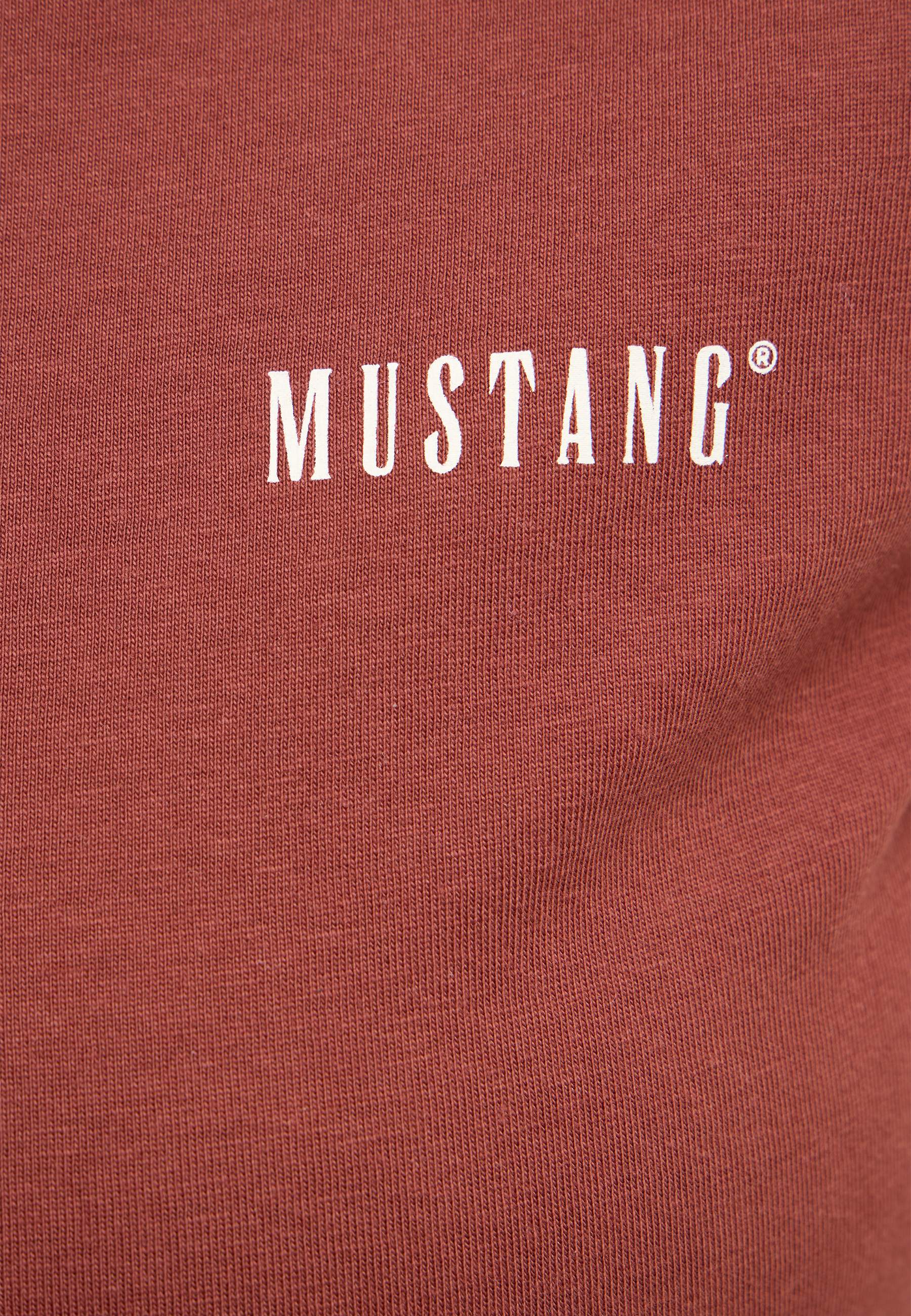 mustang, logo, shirt, knit, rot