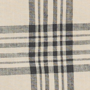 Plaid, Wollstoff, Bauchtband, Schwarz, Grau