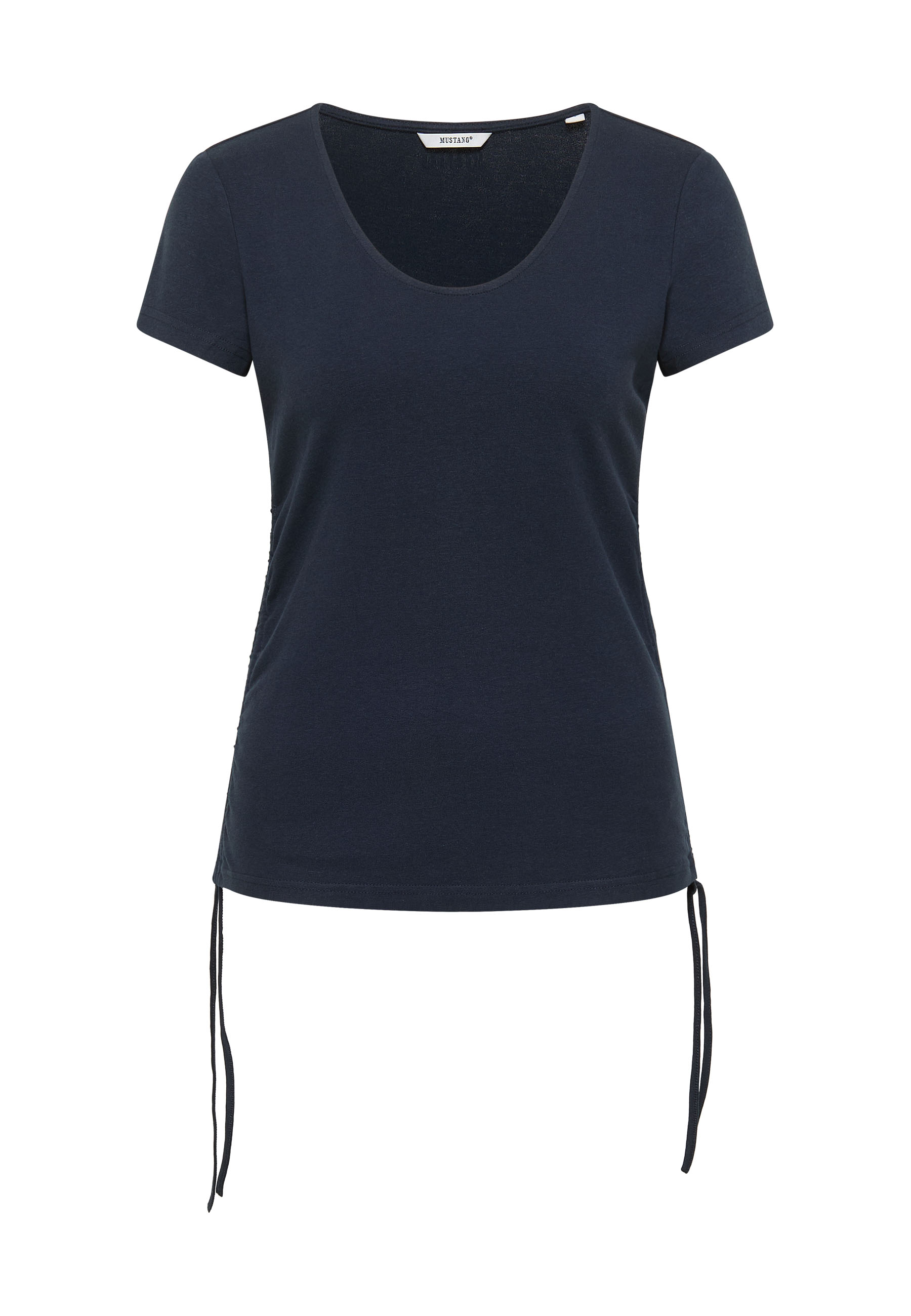 T‑Shirt, Kurzarm, Navy, Garniturverstellbar, Kordelzug