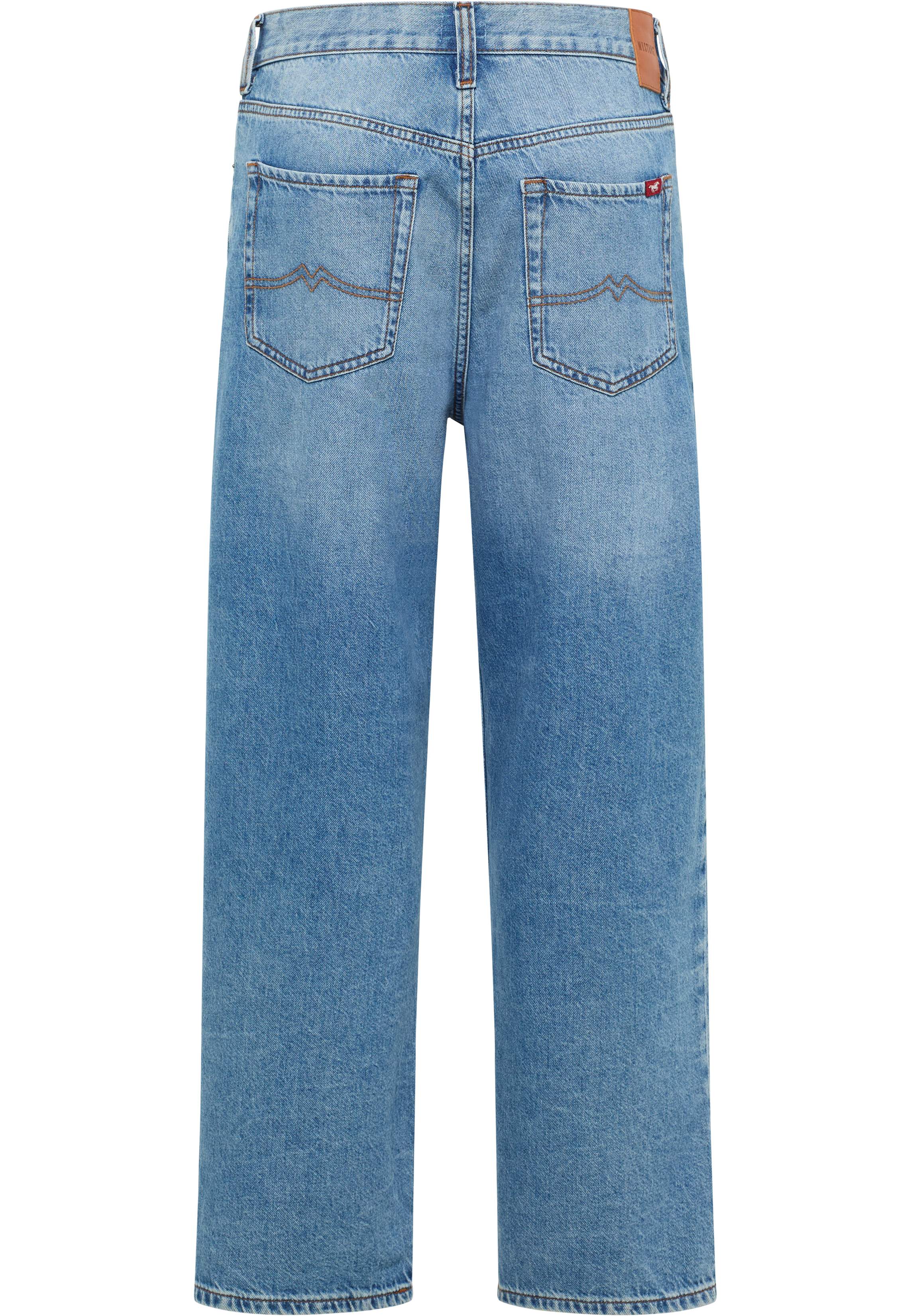 jeans, Denim, Rückentaschen, Blau, hoch tailliert