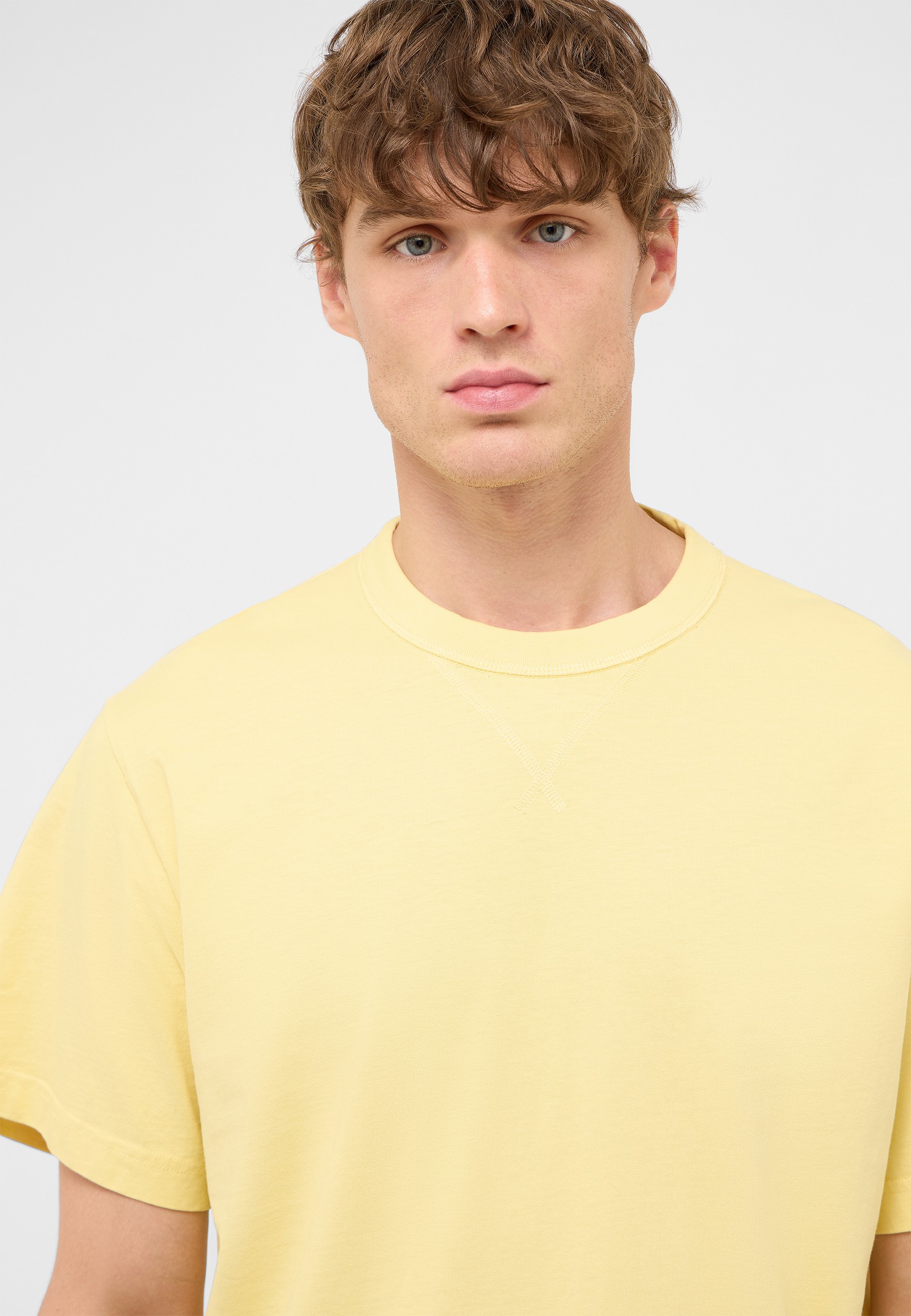 shirt, t-shirt, gelb, Rundhals, kurzarm