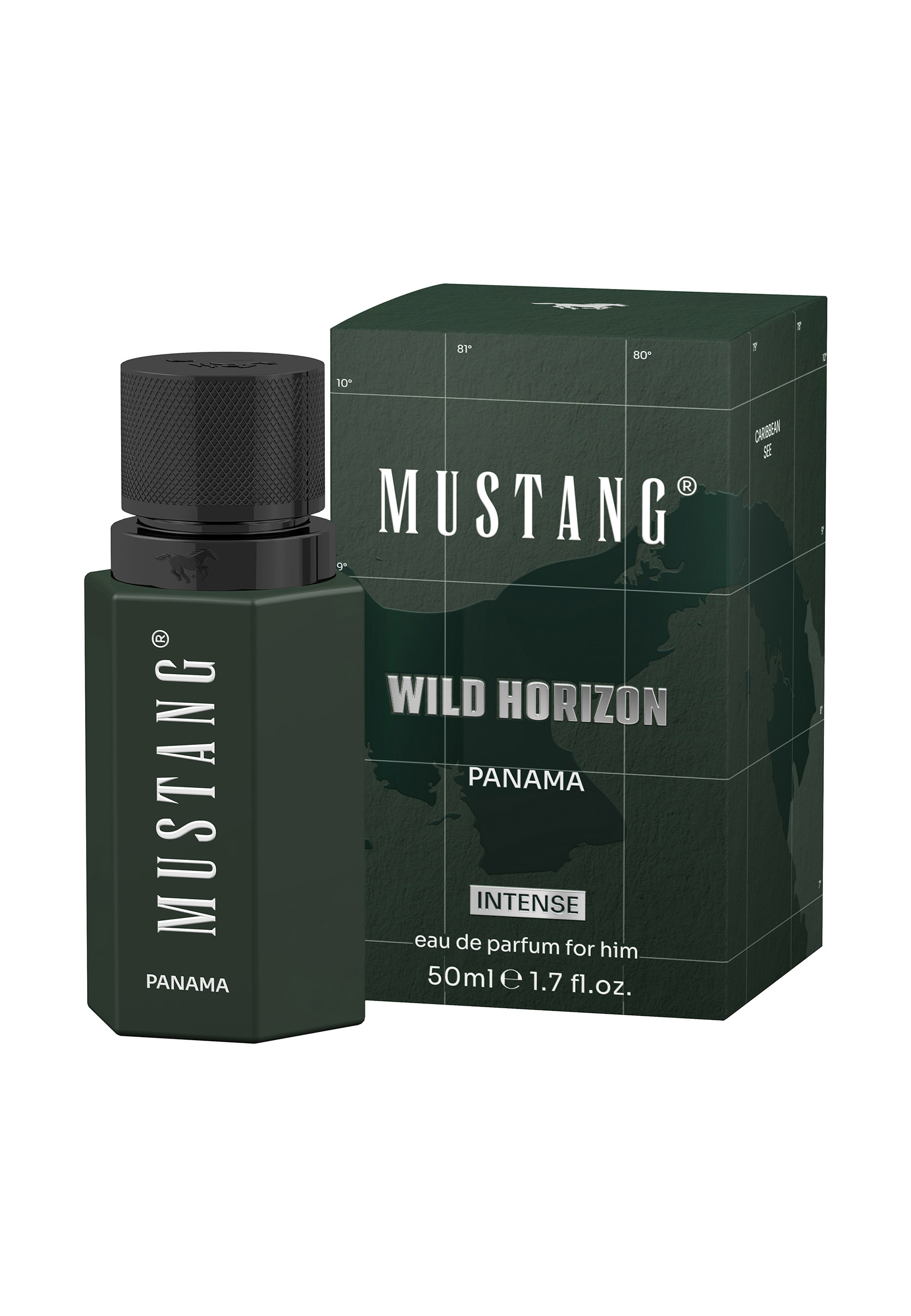 Kopfbadge, Parfümflasche, Mustang, Wild Horizon, Intense