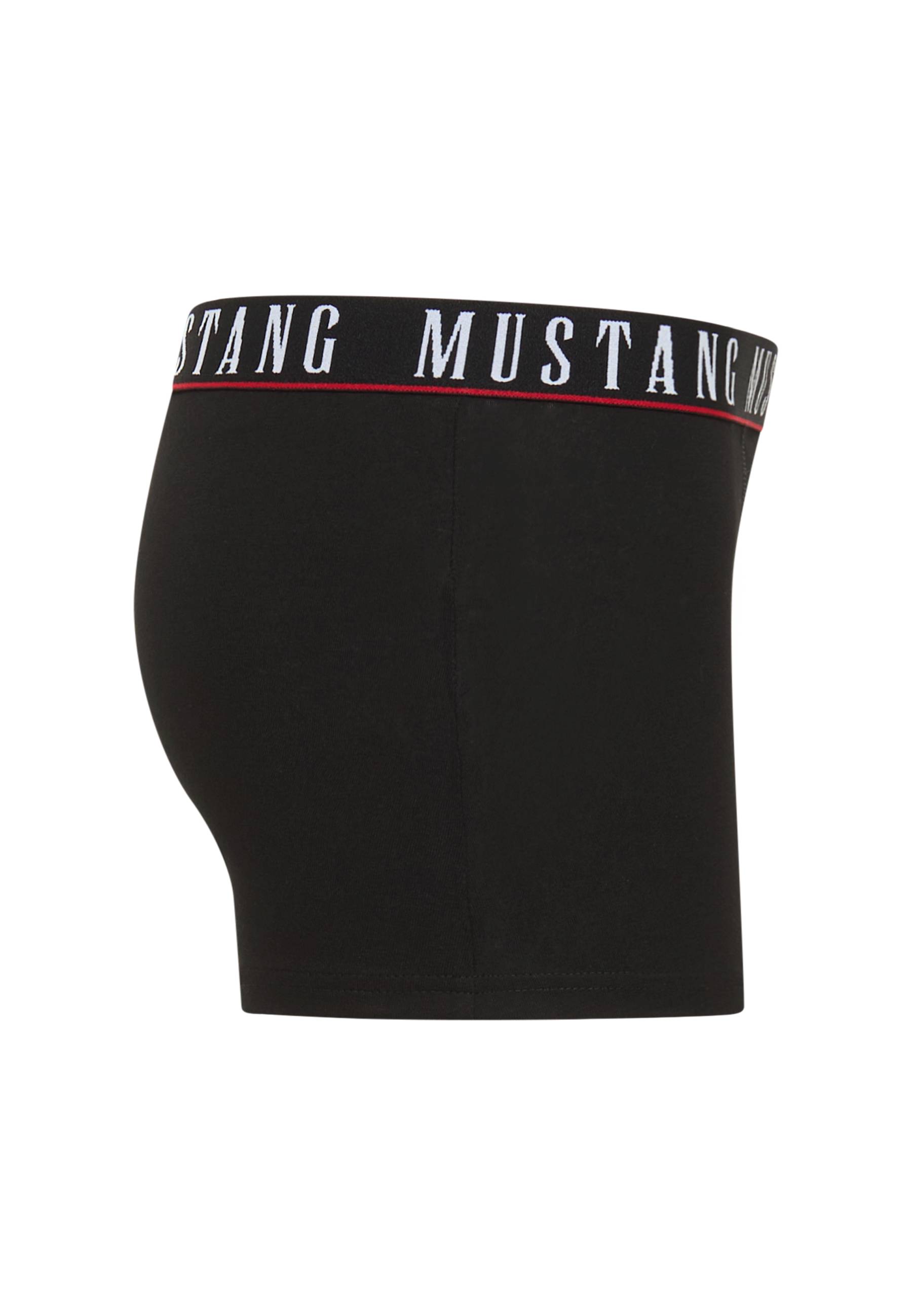 Unterhose, Boxer, Schwarz, Elastischer Bund, Mustang Band