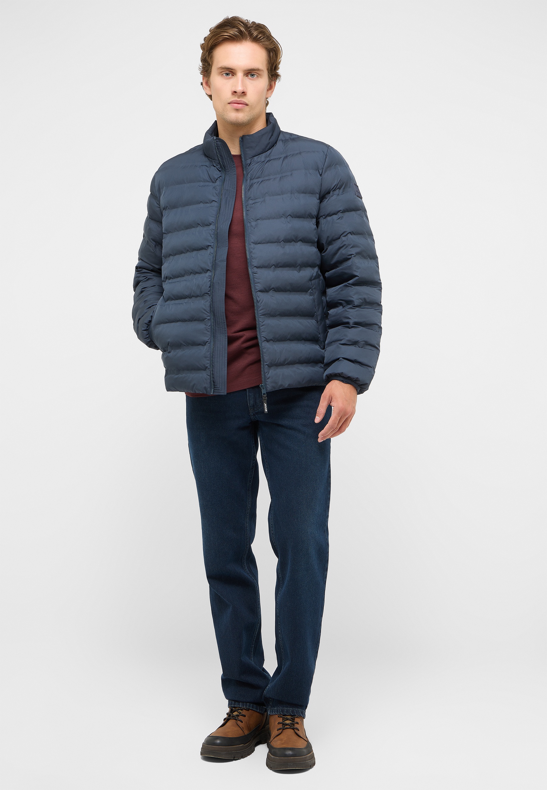Puffer jacket, Steppjacke, Dunkelblau, Damen? actually not, Männer