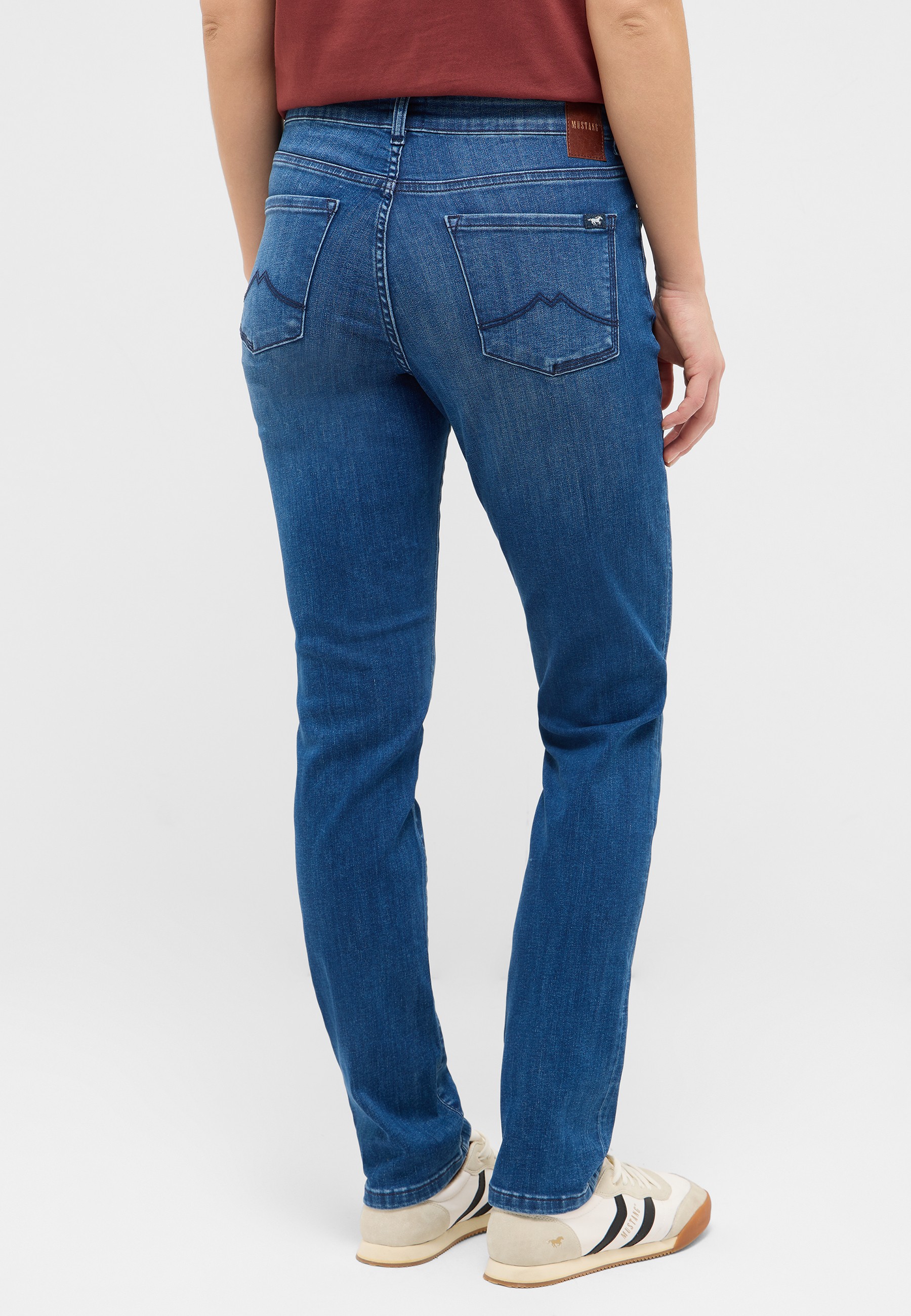 jeans, Denim, Hintertaschen, Blau, straight fit