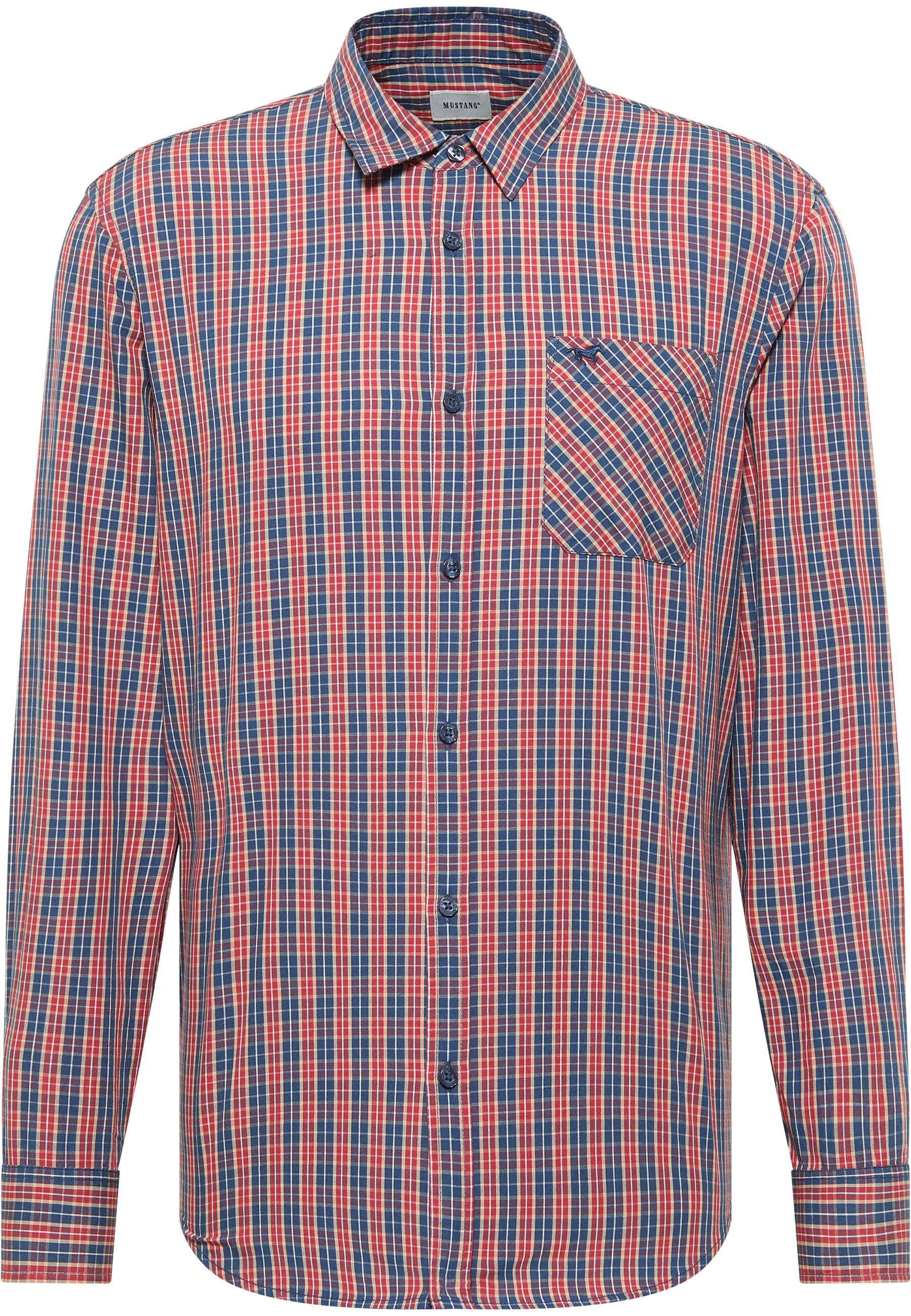 Mustang Herren Langarmhemd Style Chester, bunt