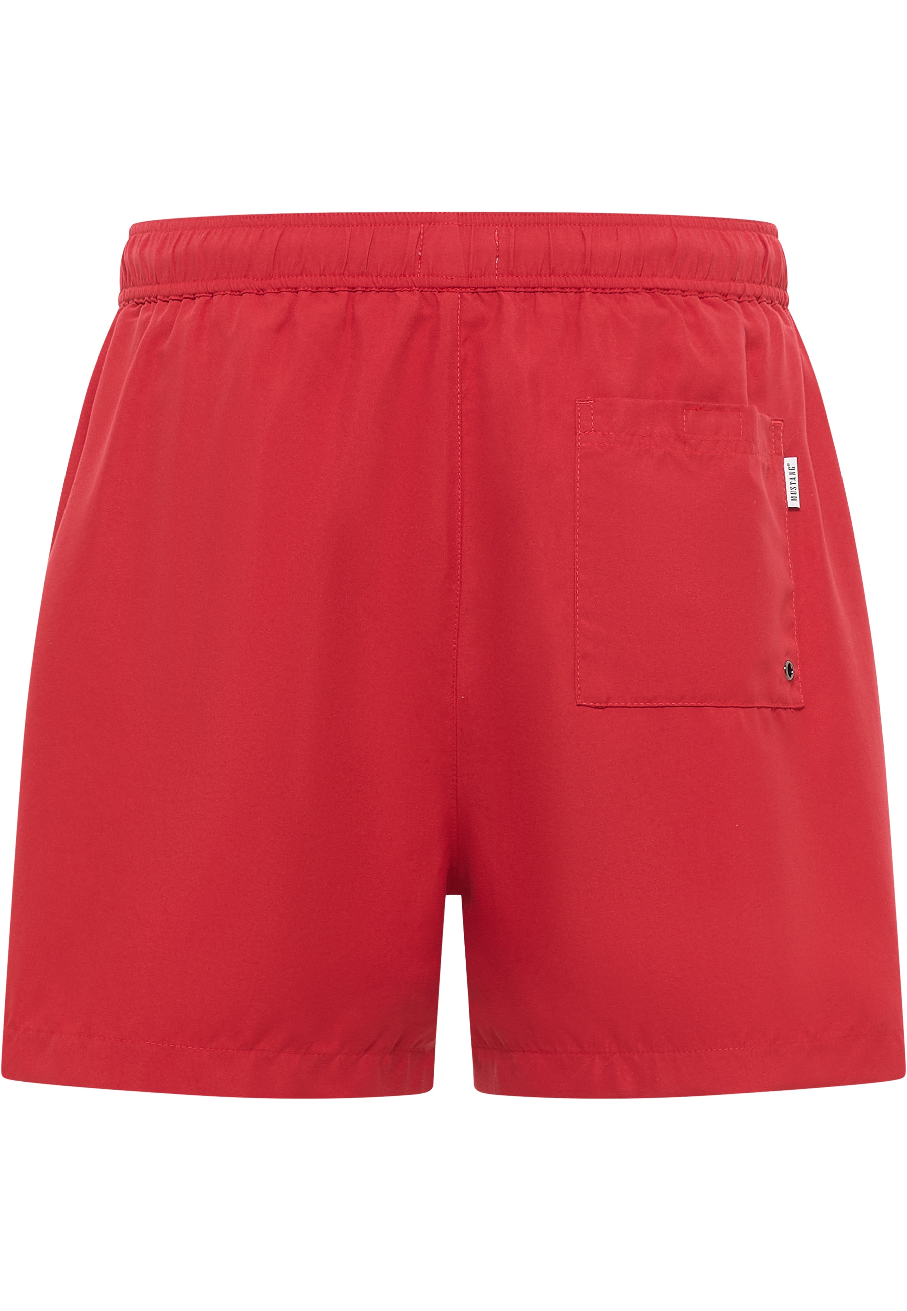 shorts, Schwimmshorts, rot, Rückentasche, elastischer Bund
