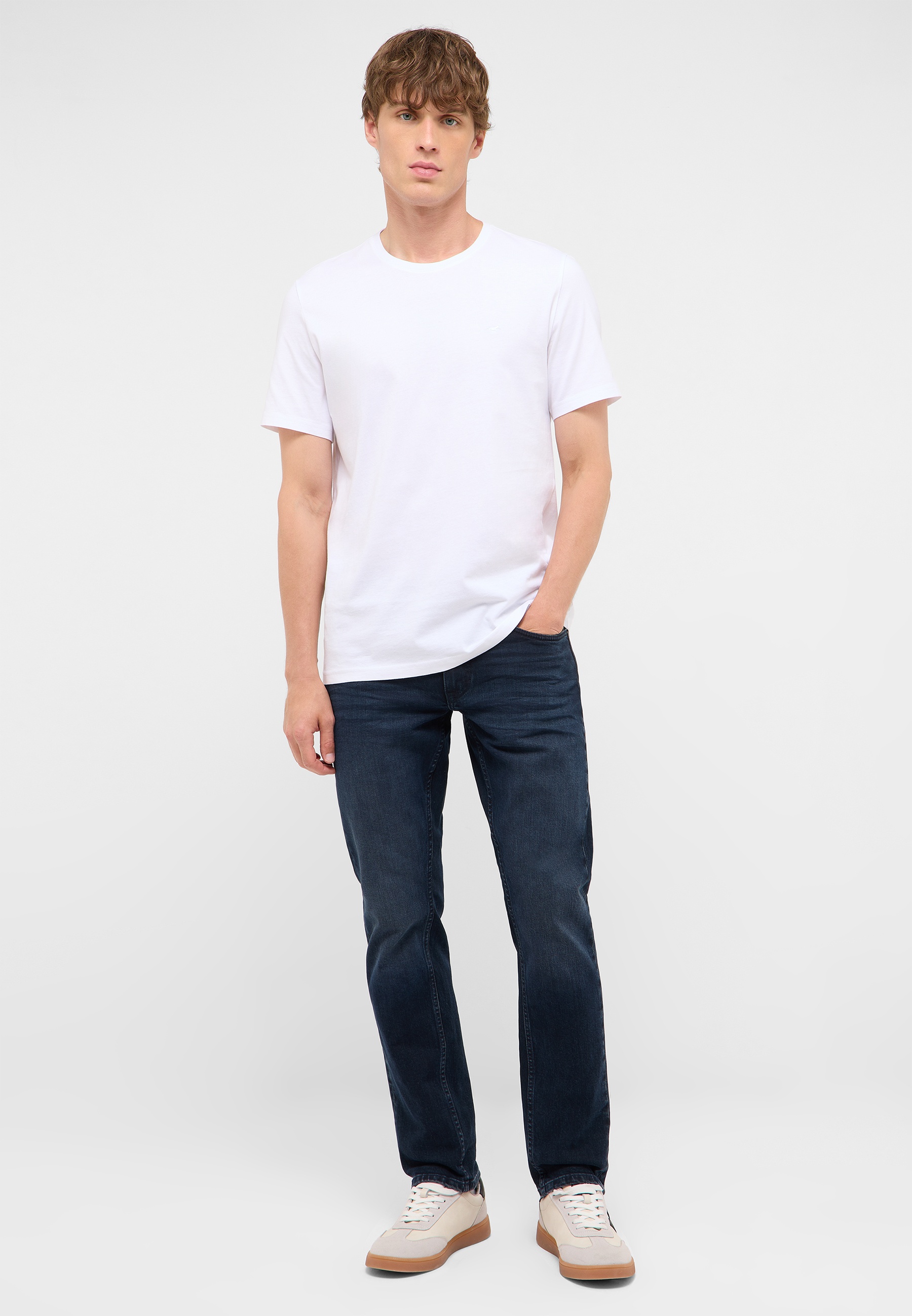 T-Shirt, Kurzarm, Weiß, Basic, Uni-Damentgewand
