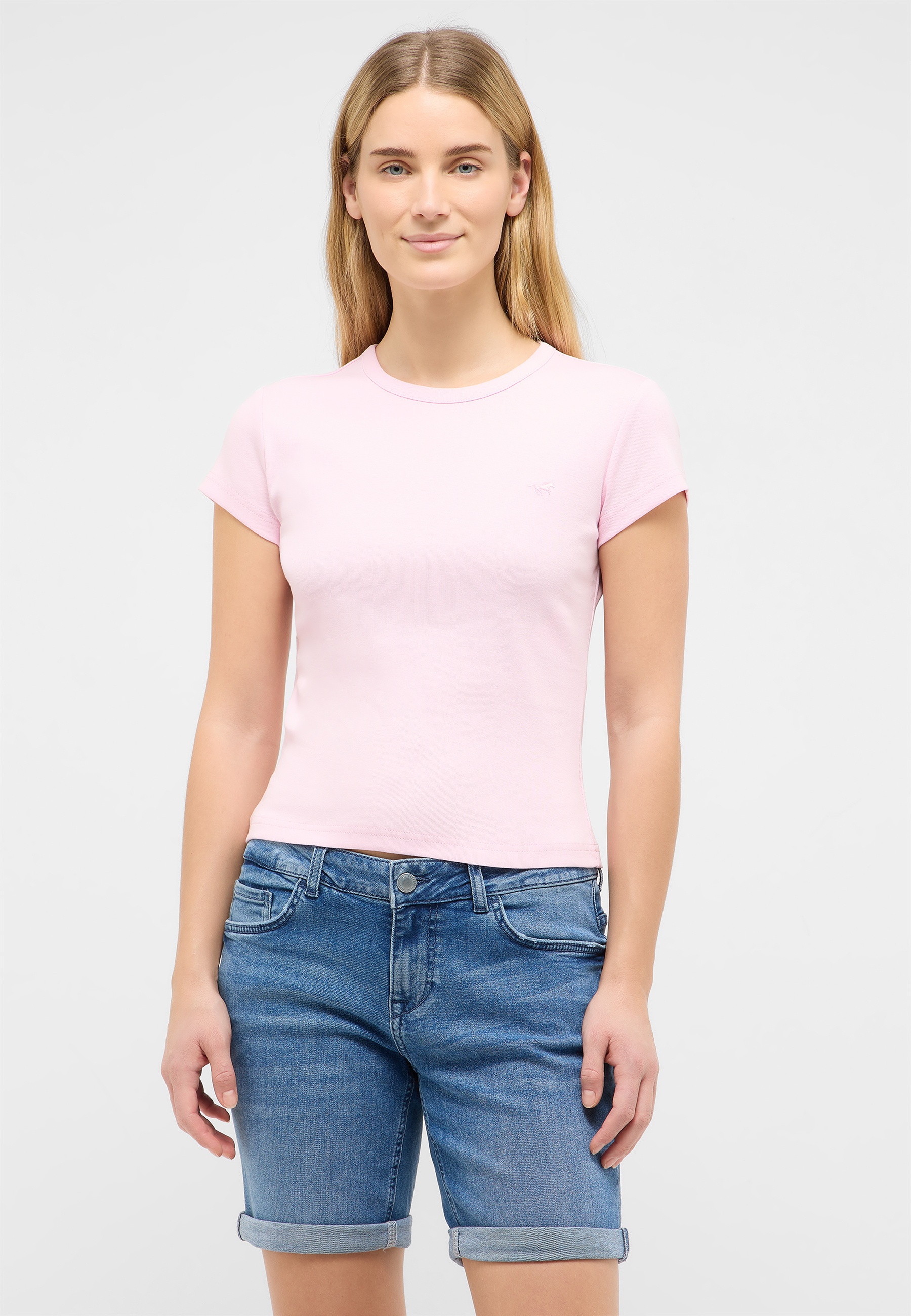 T-Shirt, Kurze Hose, Pink, Baumwolle, Uni