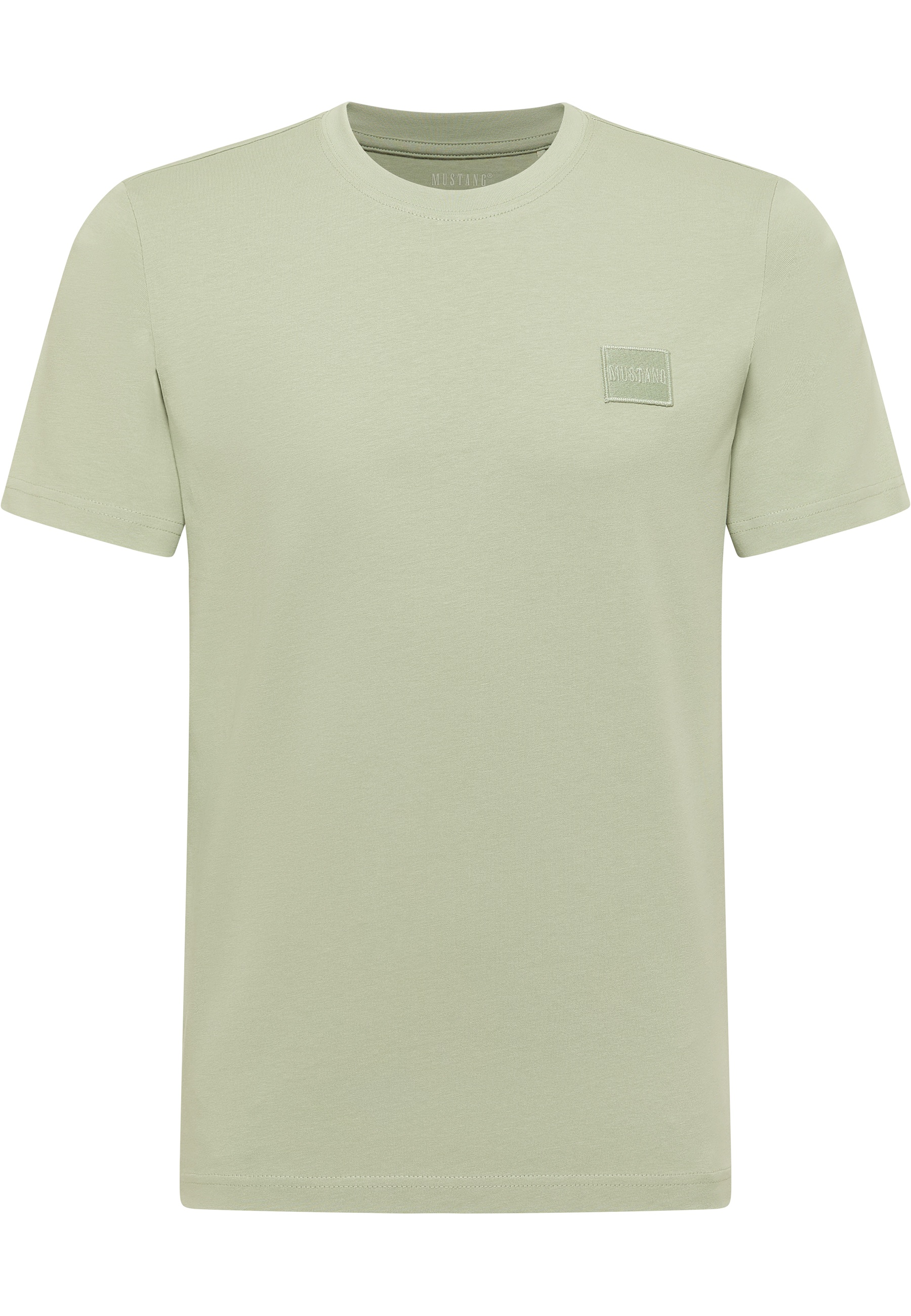 T-Shirt, Baumwolle, Kurzarm, Zartgrün, kleines Logo