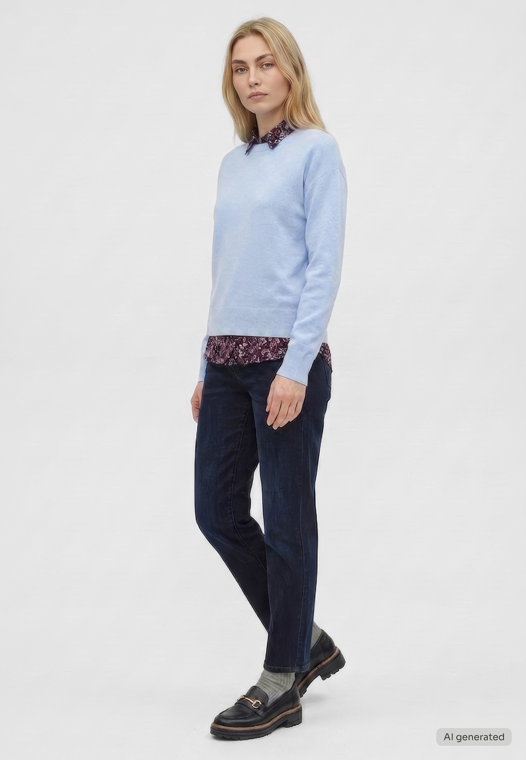 mit Flat-Knit-Struktur