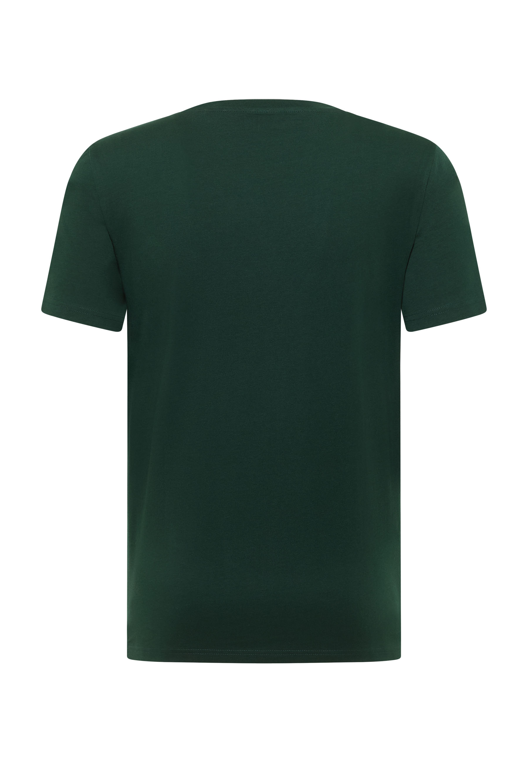T-Shirt, Kurzarm, Uni-Farbe, Dunkelgrün, Kleidung