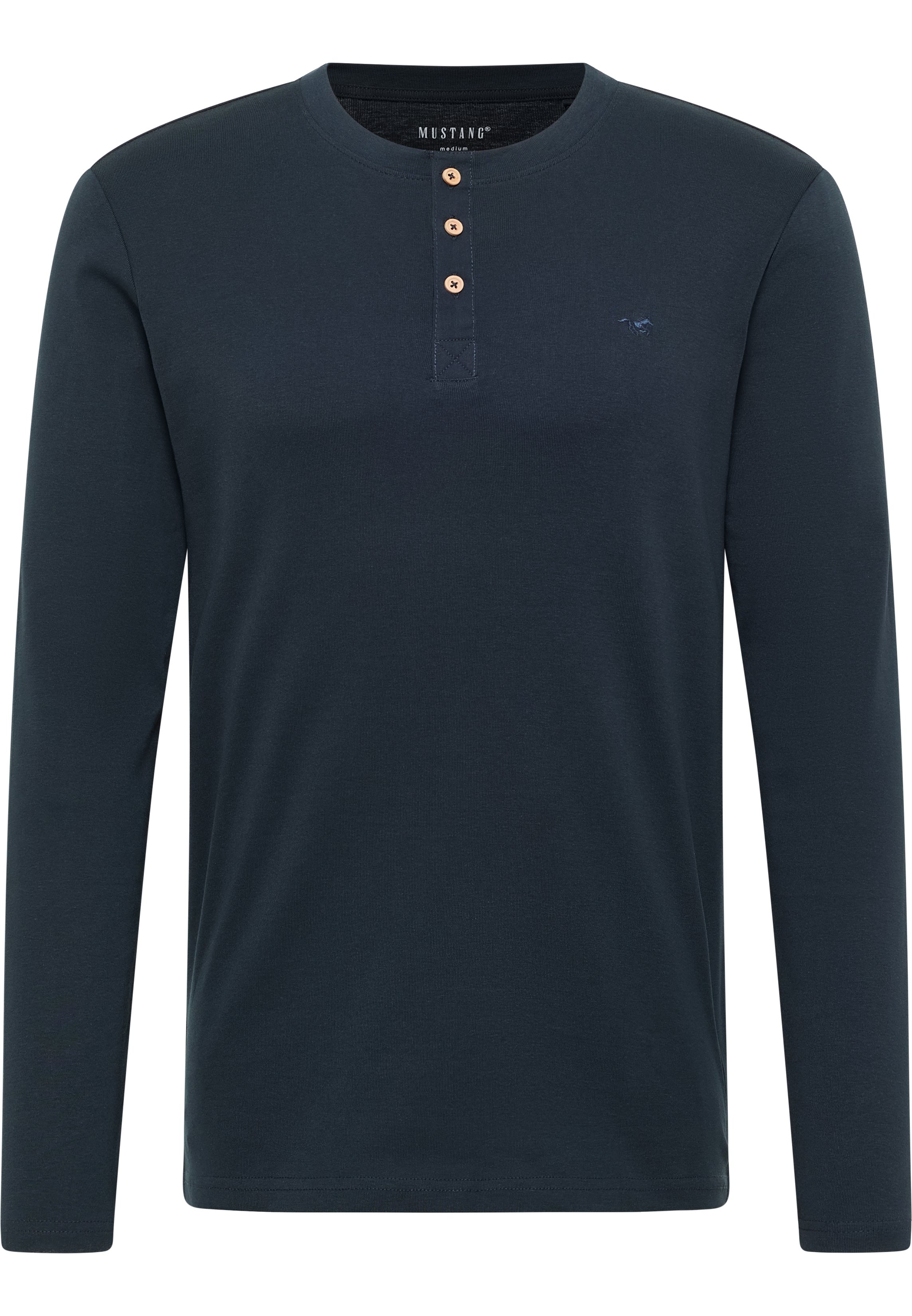 Mustang Herren Langarmshirt Style Arminto, navy