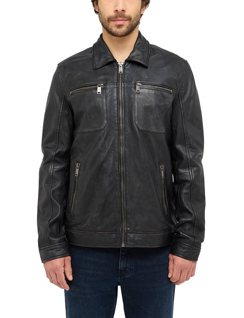 Bekleidung, Mantel, Jacke, Jacke aus Leder