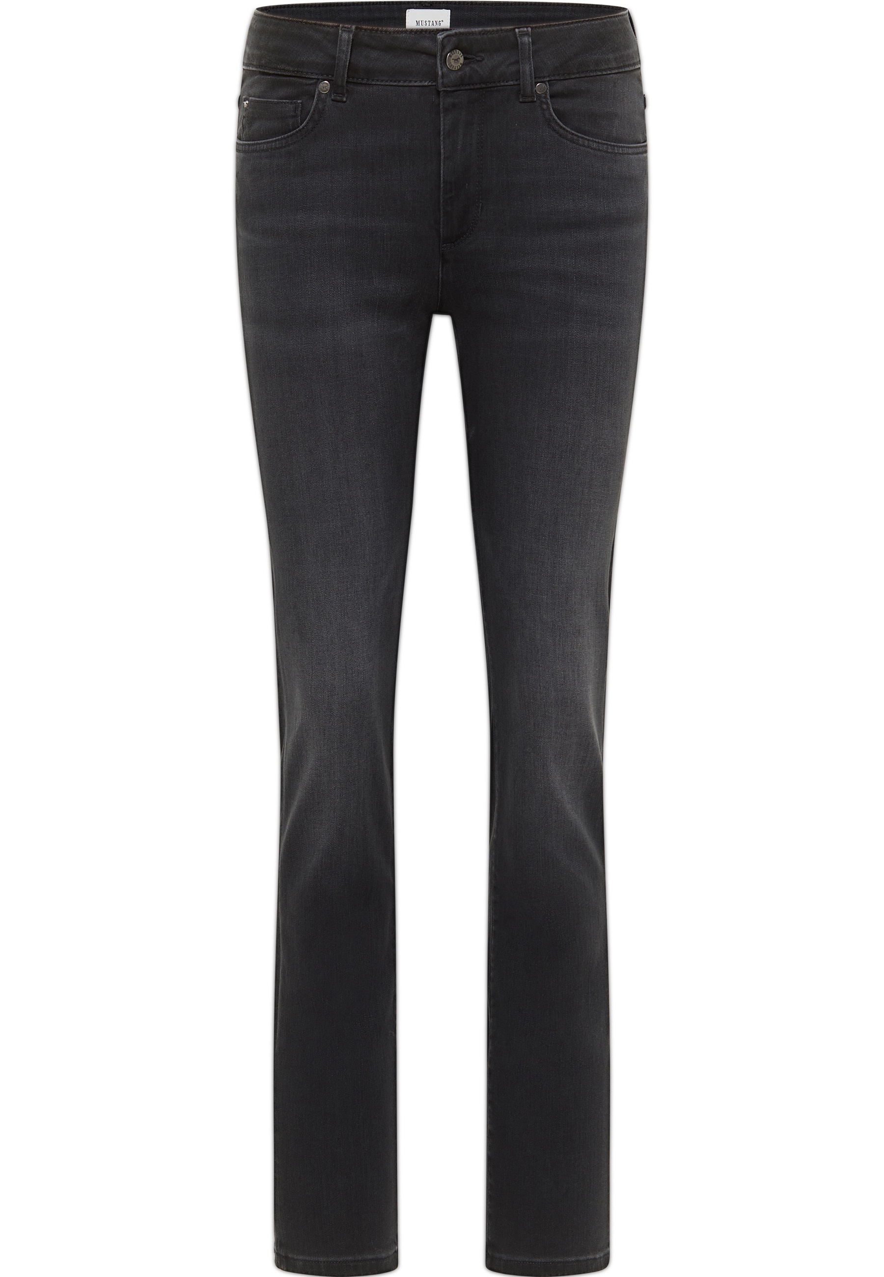 Mustang Damen Jeans Style Shelby Slim, schwarz mittel