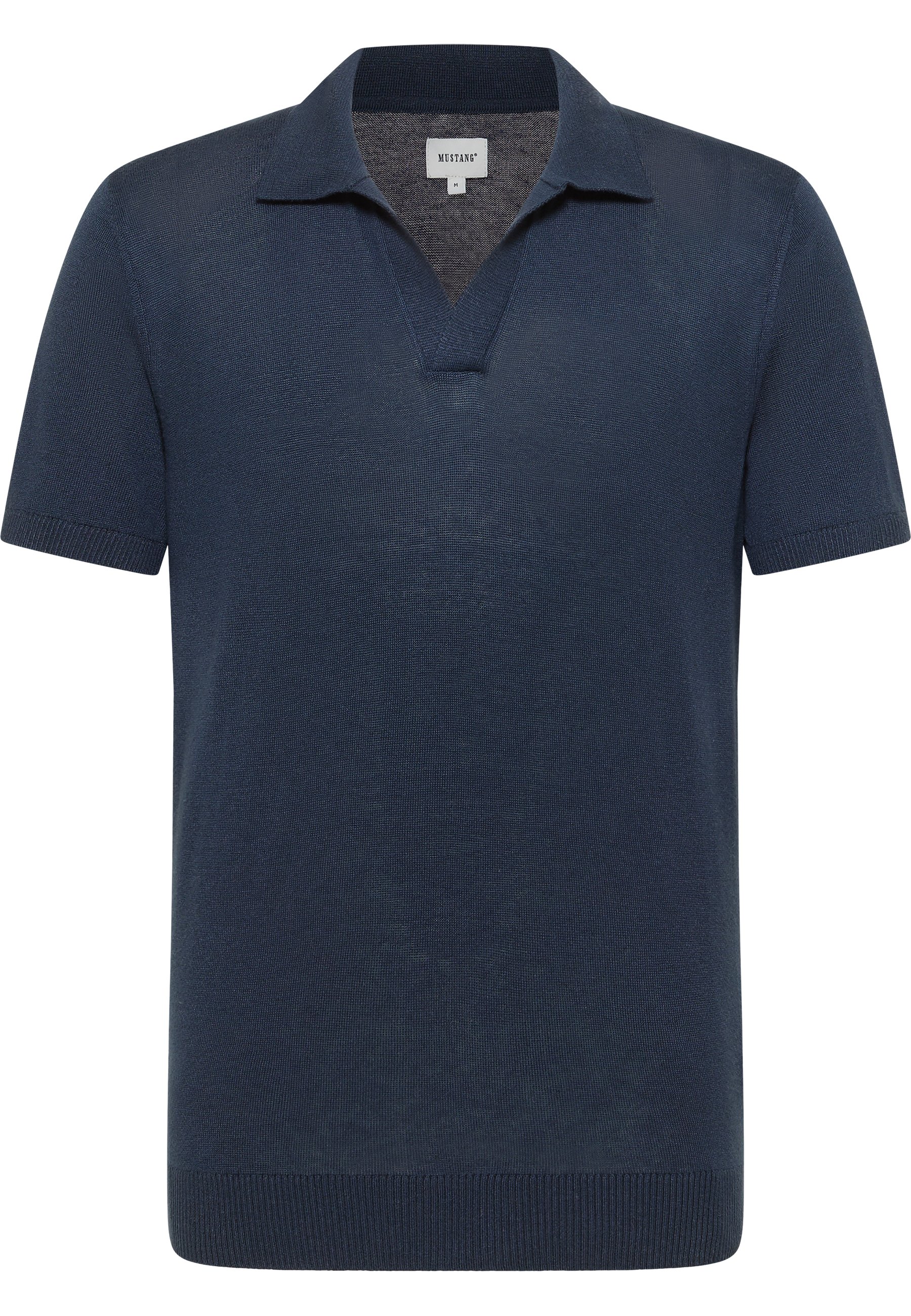 Polo-Shirt, Kragen, Kurzarm, Knit-Sweater, Navy