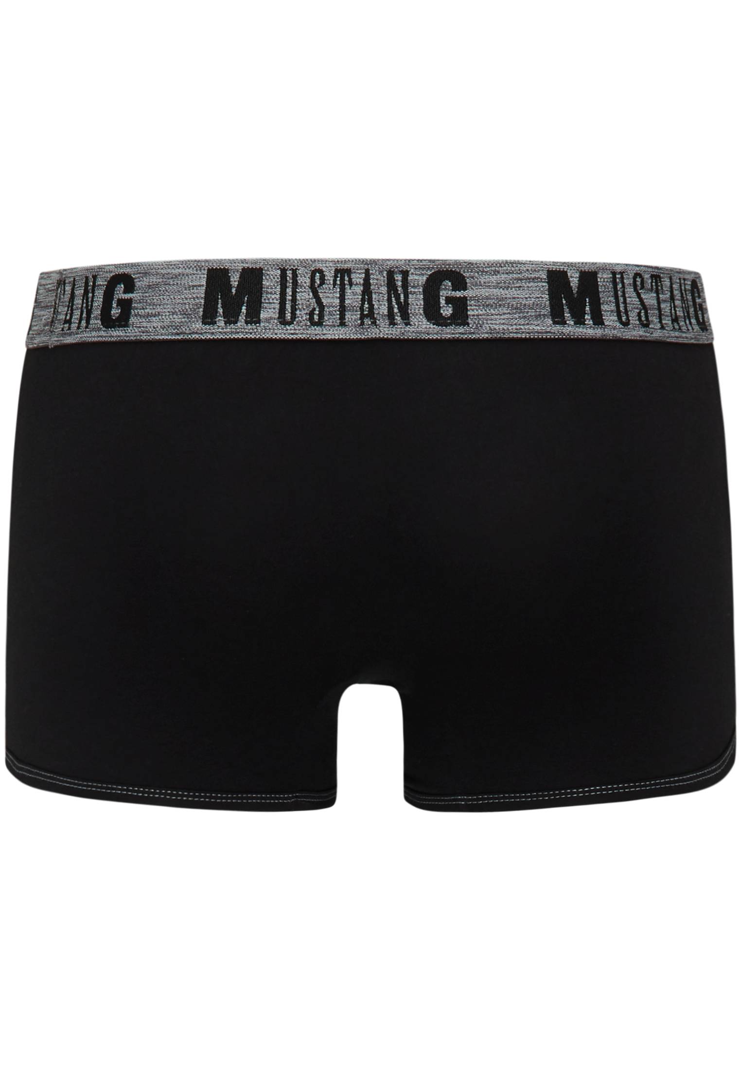 Boxer, Schwarz, Elastischer Bund, Logo-Bund, Kurzshorts