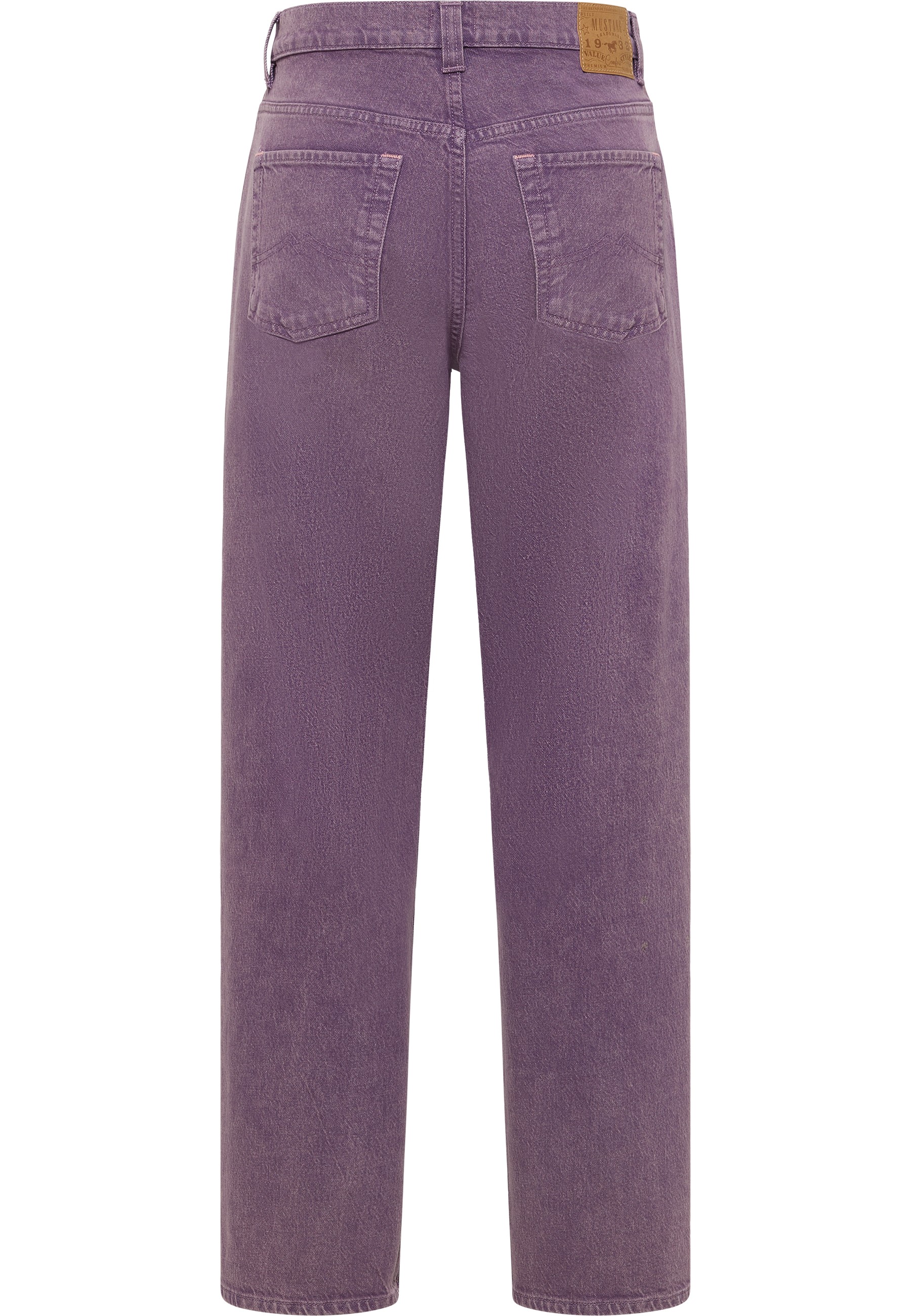 jeans, purple, back pockets, straight leg, belt loop