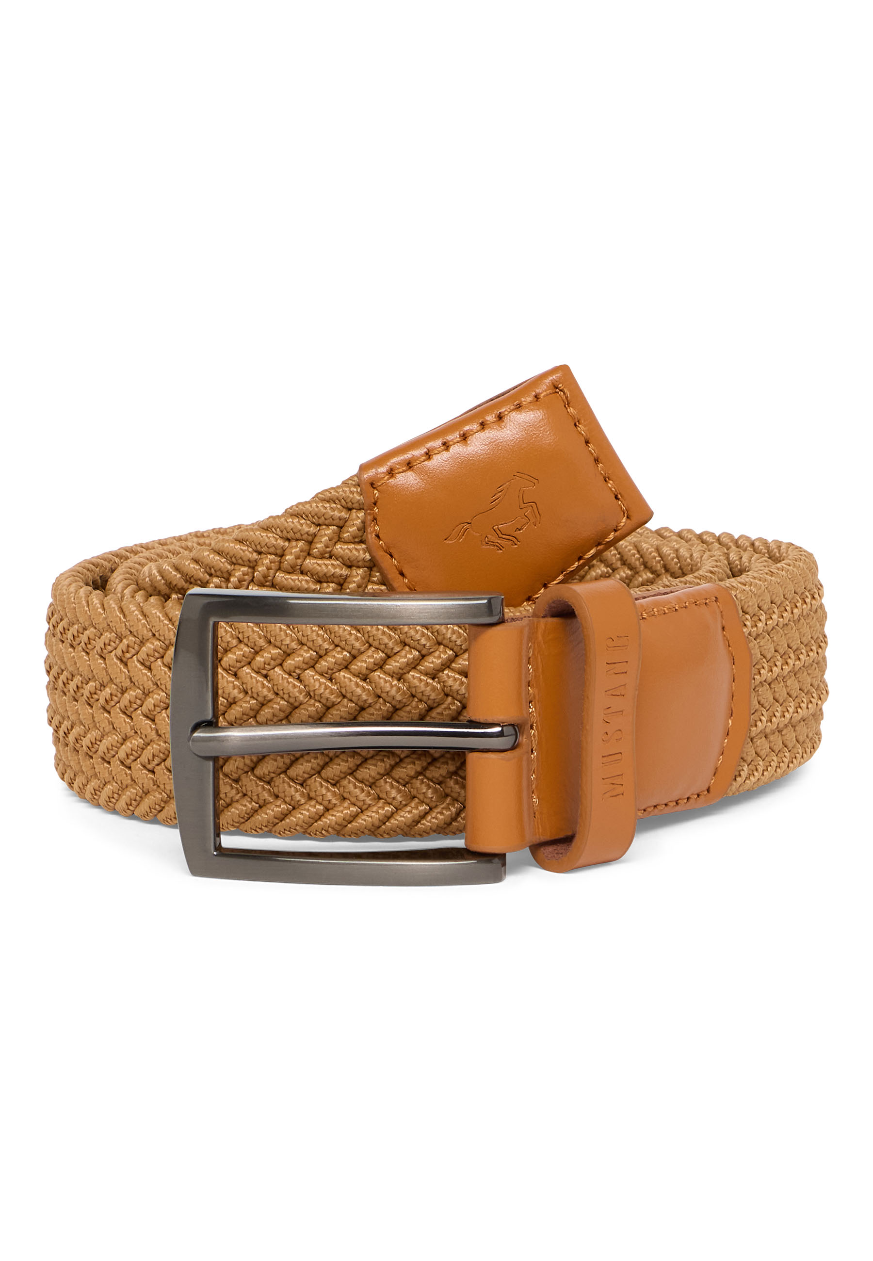 Mustang Herren Gürtel 35 mm Bandgürtel, braun