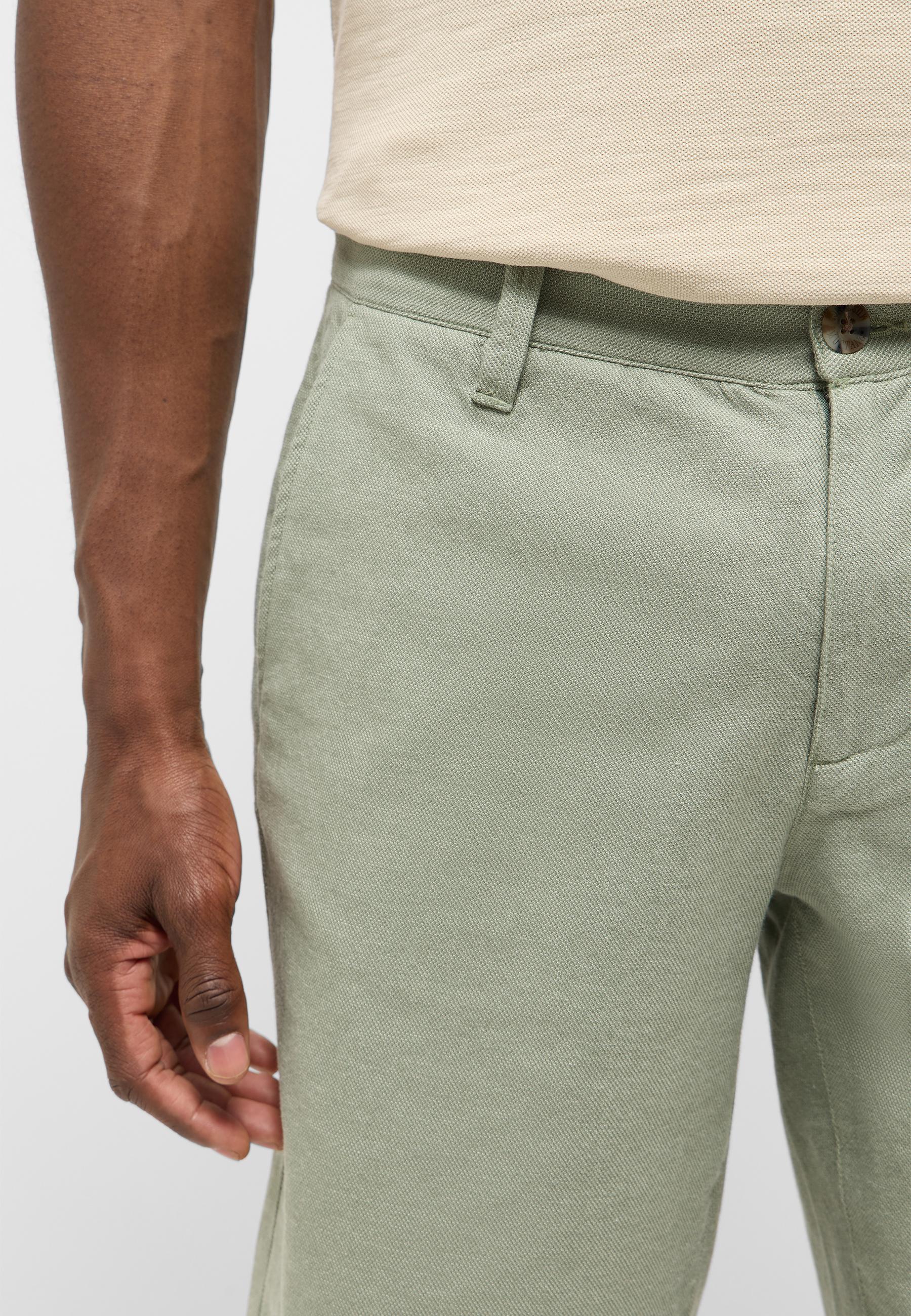 Chino pants, Beige color, Taille Bund, Stoffhose, Taillenhöhe