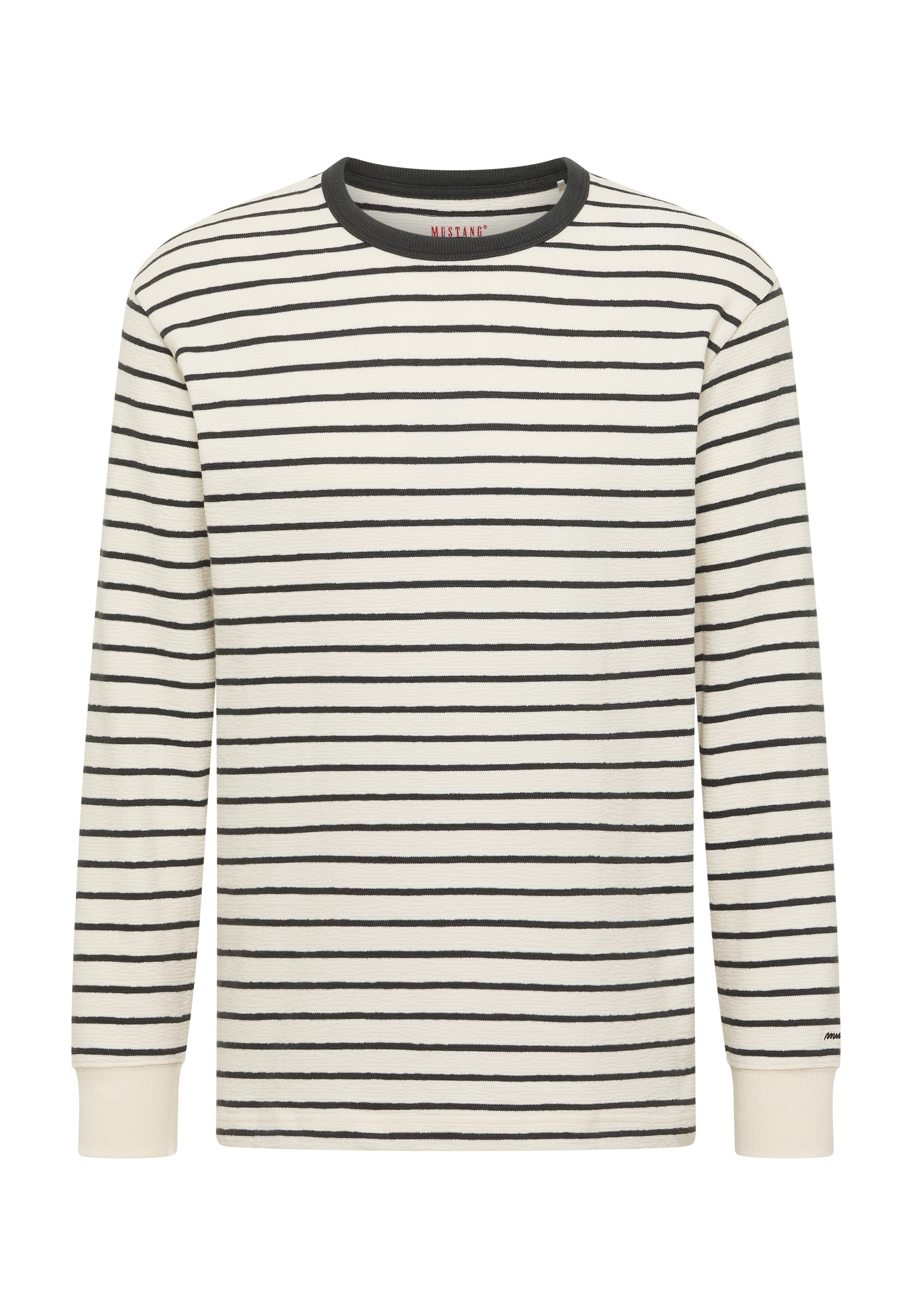 Streifenpullover, Longsleeve, Strickpullover, Navstreifen, Baumwolle?