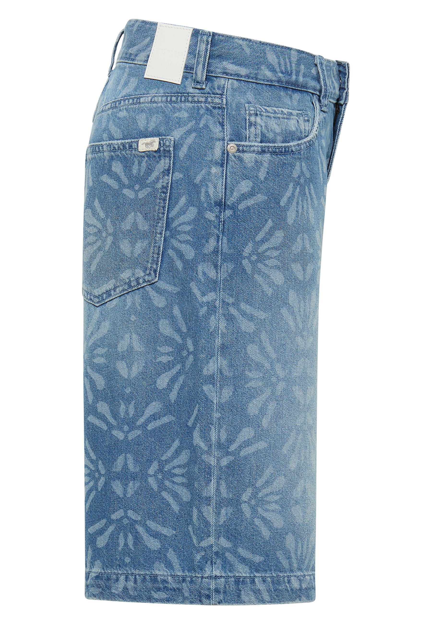 Jeans, Denim, Hose, Blau, Pflanzenmuster