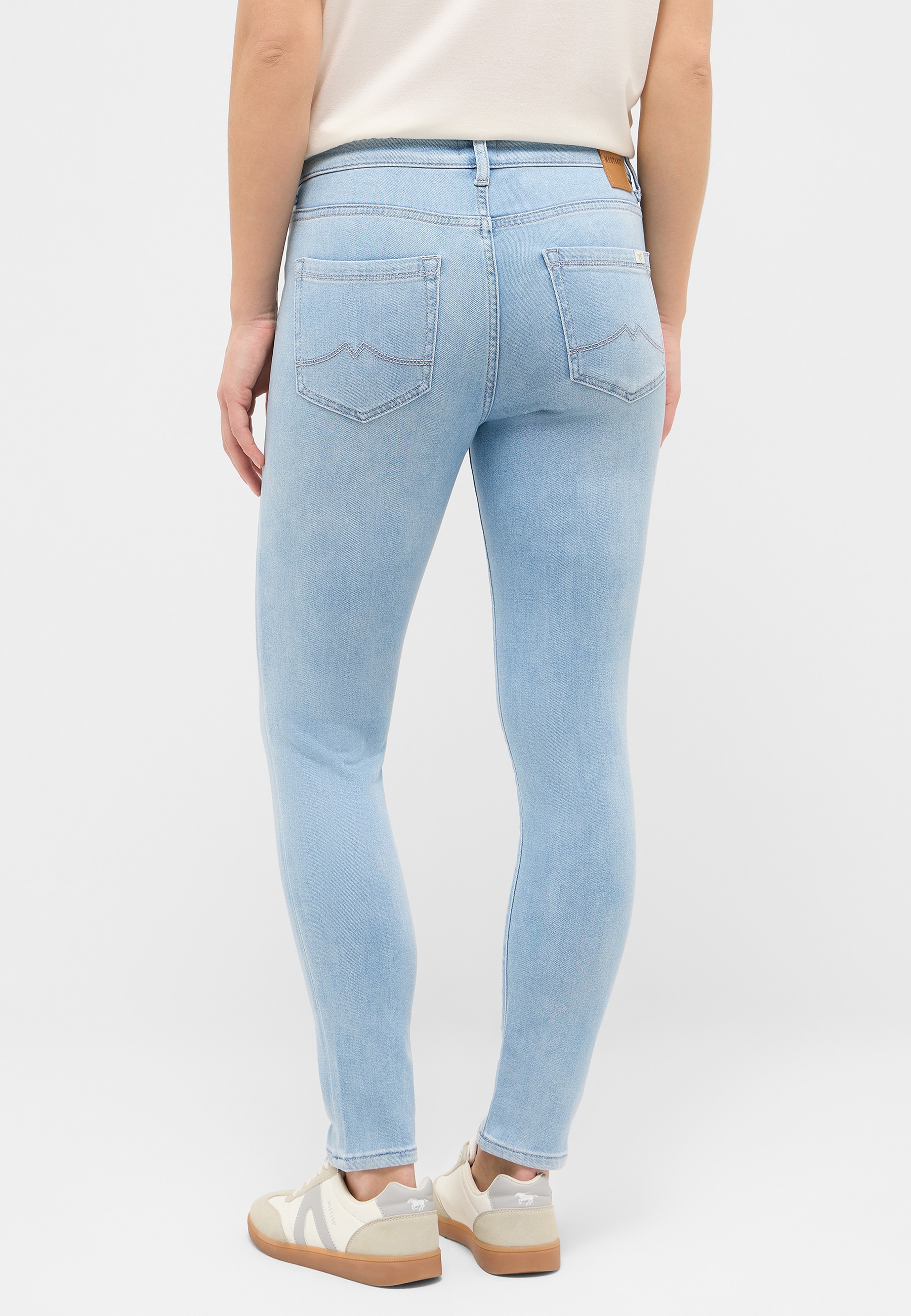 Jeans, Skinny Fit, Hellblau, Hüfttaschen, Denim