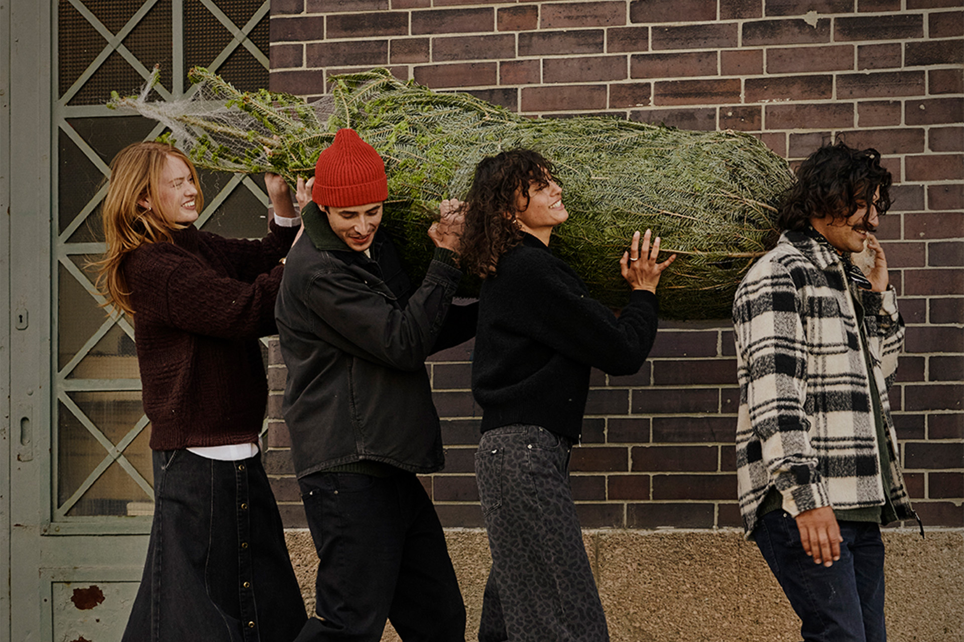 Mütze, Hut, Jacke, Jeans, Person