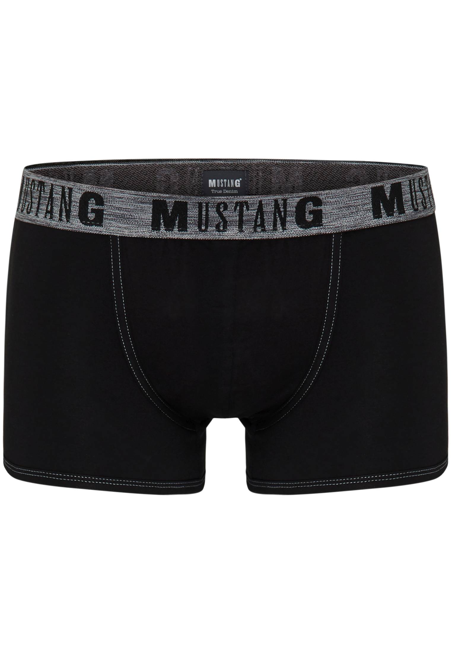 Unterhose, Boxer, Schwarz, Elastischer Bund, Mustang