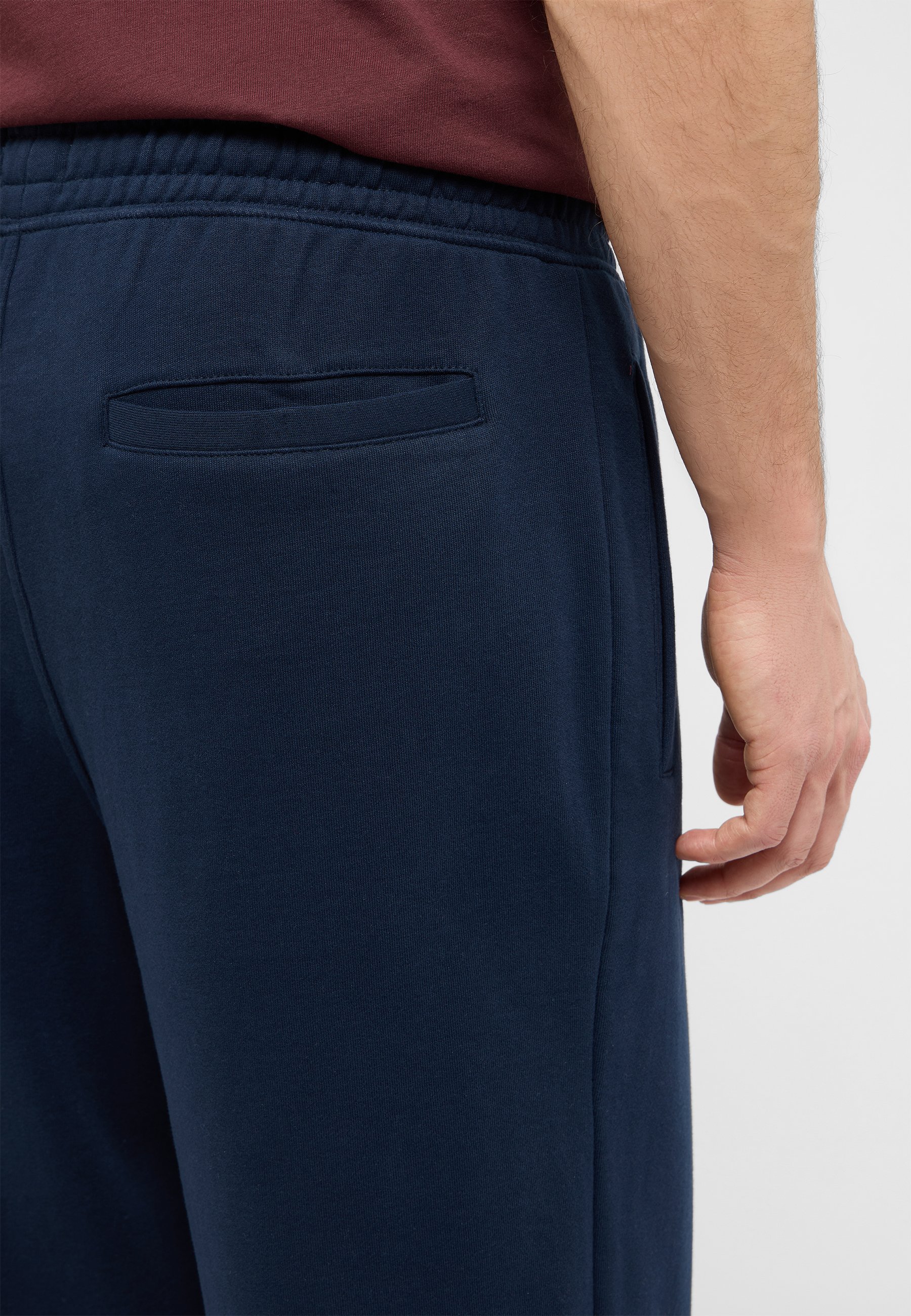 Hose, Nachtblau, Gesäßtasche, Elastischer Bund, Knopflose Tasche