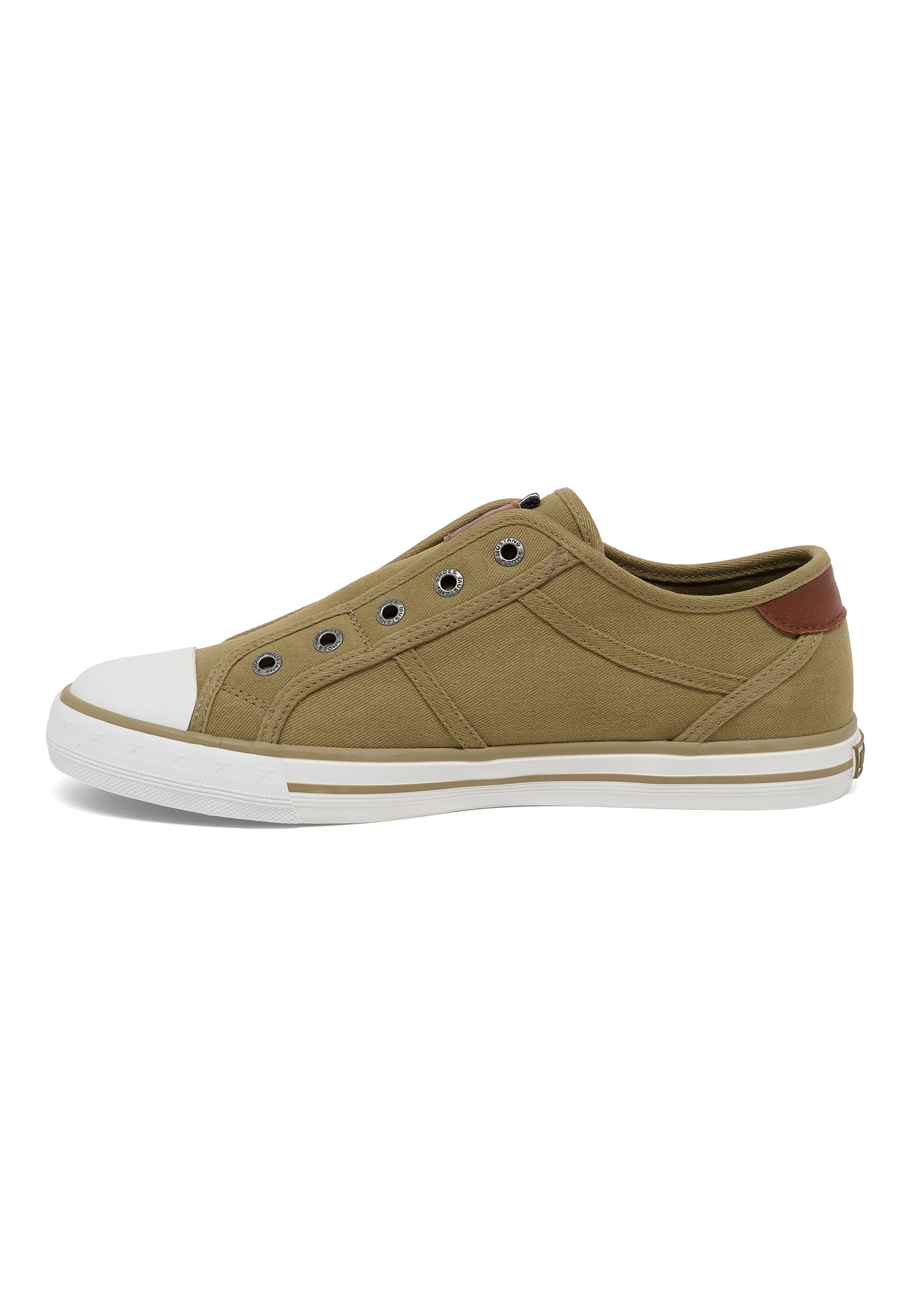 Sneaker, Canvas, Low-cut, Beige, Gummisohle