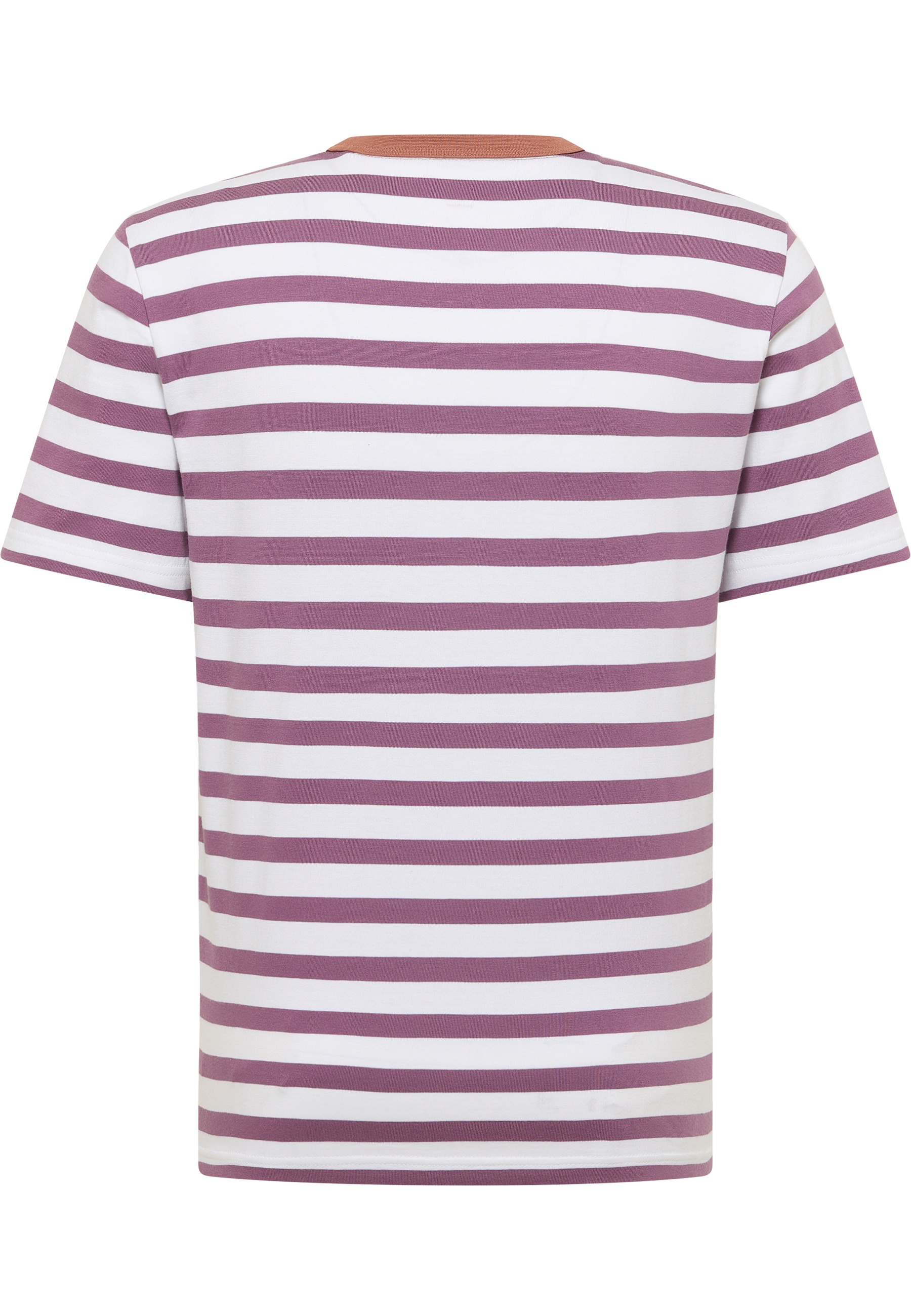 TShirt, Streifen, Kurzarm, Lila, Weiß
