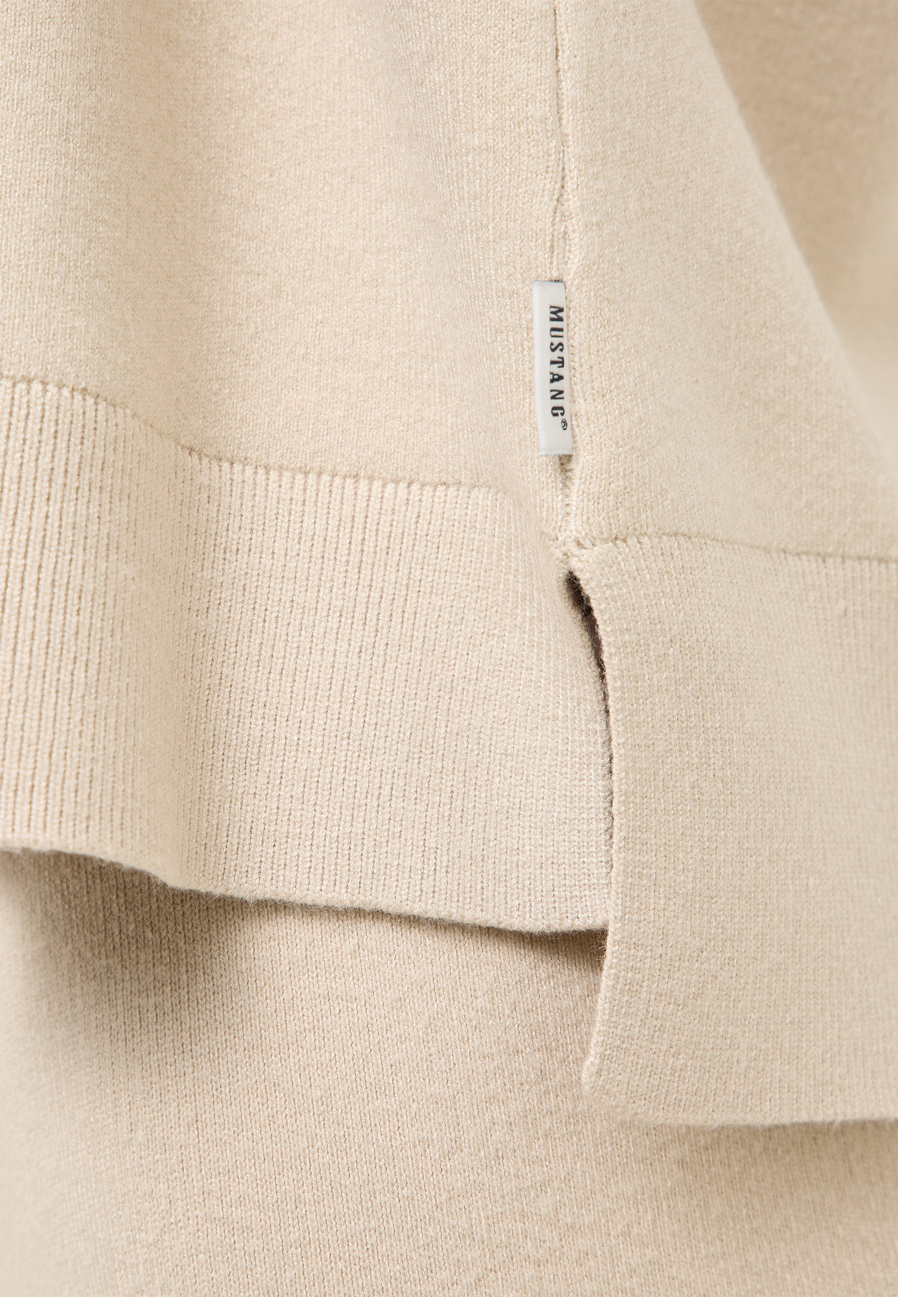 Pullover, Kapuzenpullover, Beige, Knit, Kante/Saumdetail