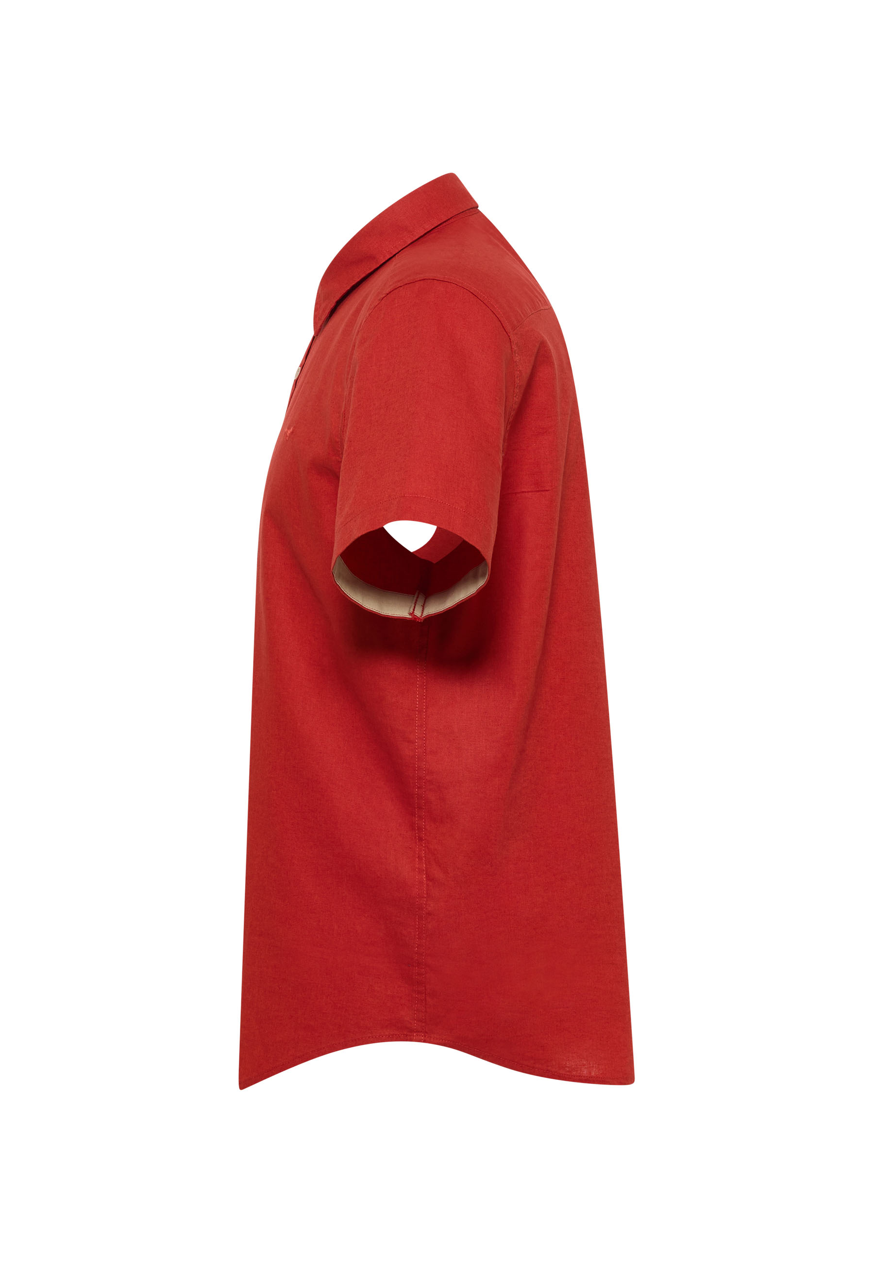 Polo-Shirt, Kurzarm, Rot, Kragen, Einfarbig