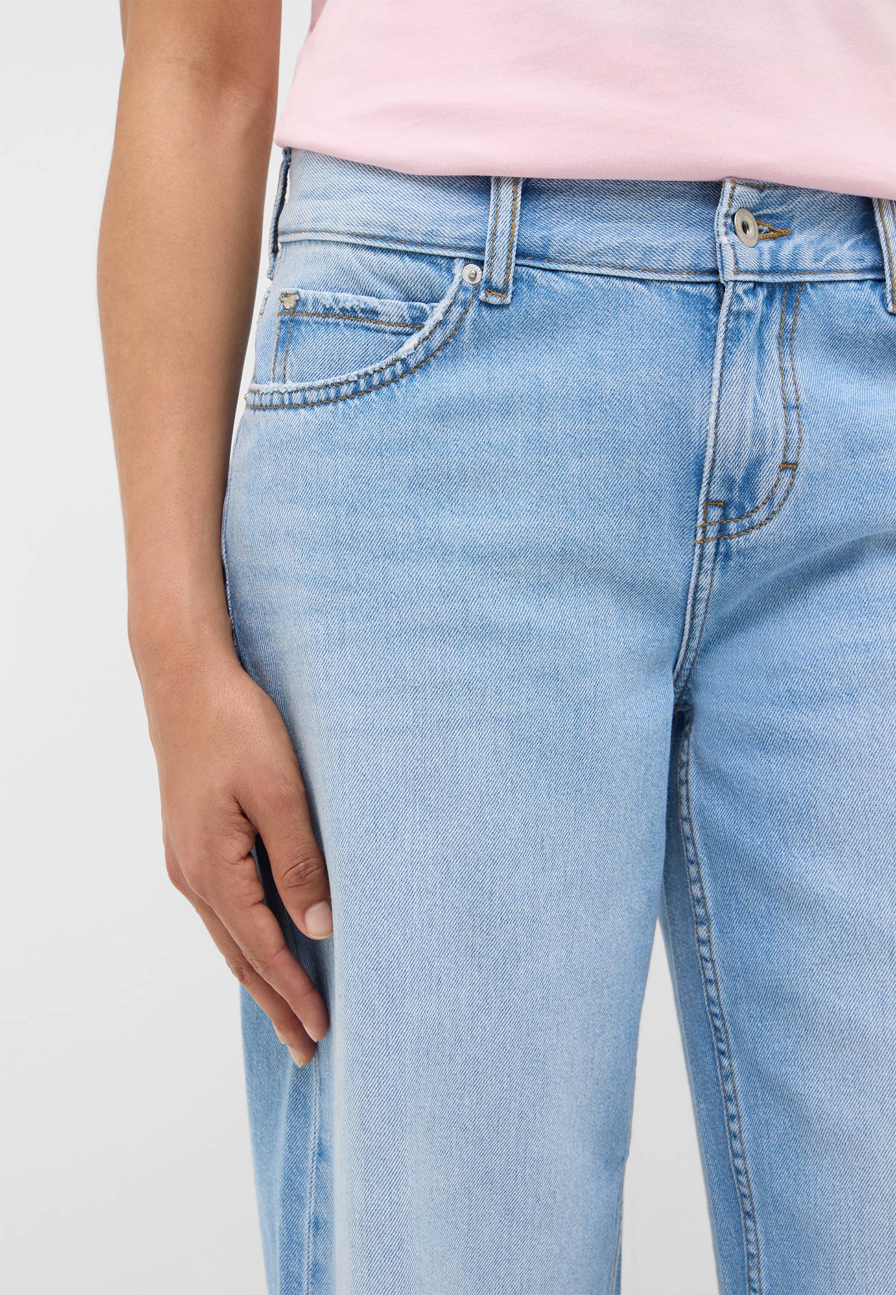 Jeans, Hellblau, Denim, Hosennaht, Knopfverschluss