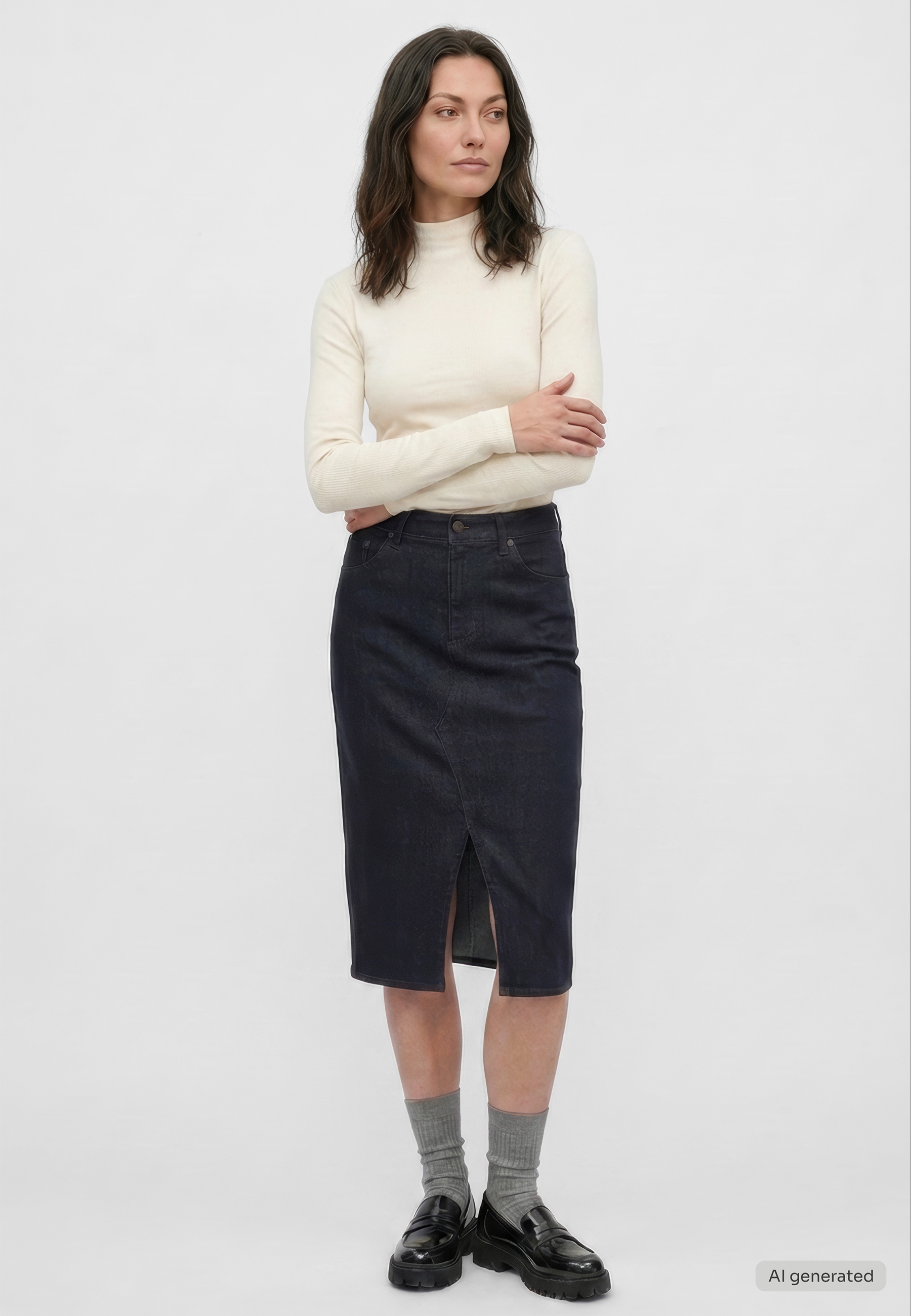Jeans-Maxirock Style Eureka Denim Skirt