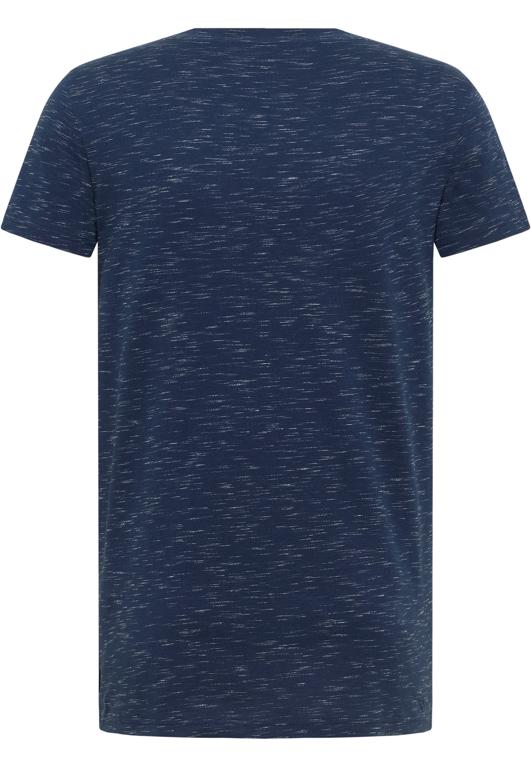 T-Shirts, Kurzarm, Vintage Muster, Dunkelblau, Knit-Textur