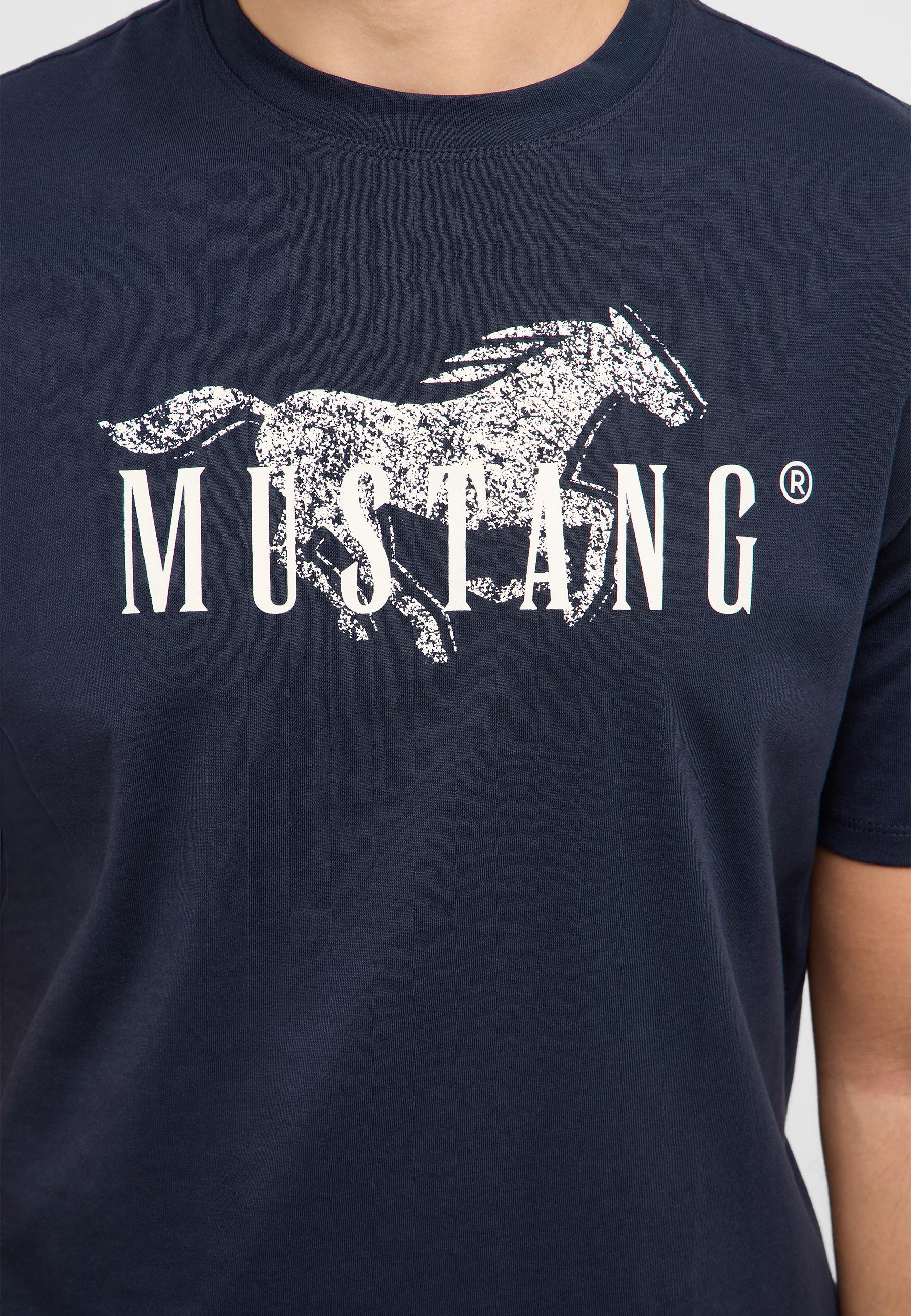 T-Shirt, Mustang, Logo, Graphic, Rundhals