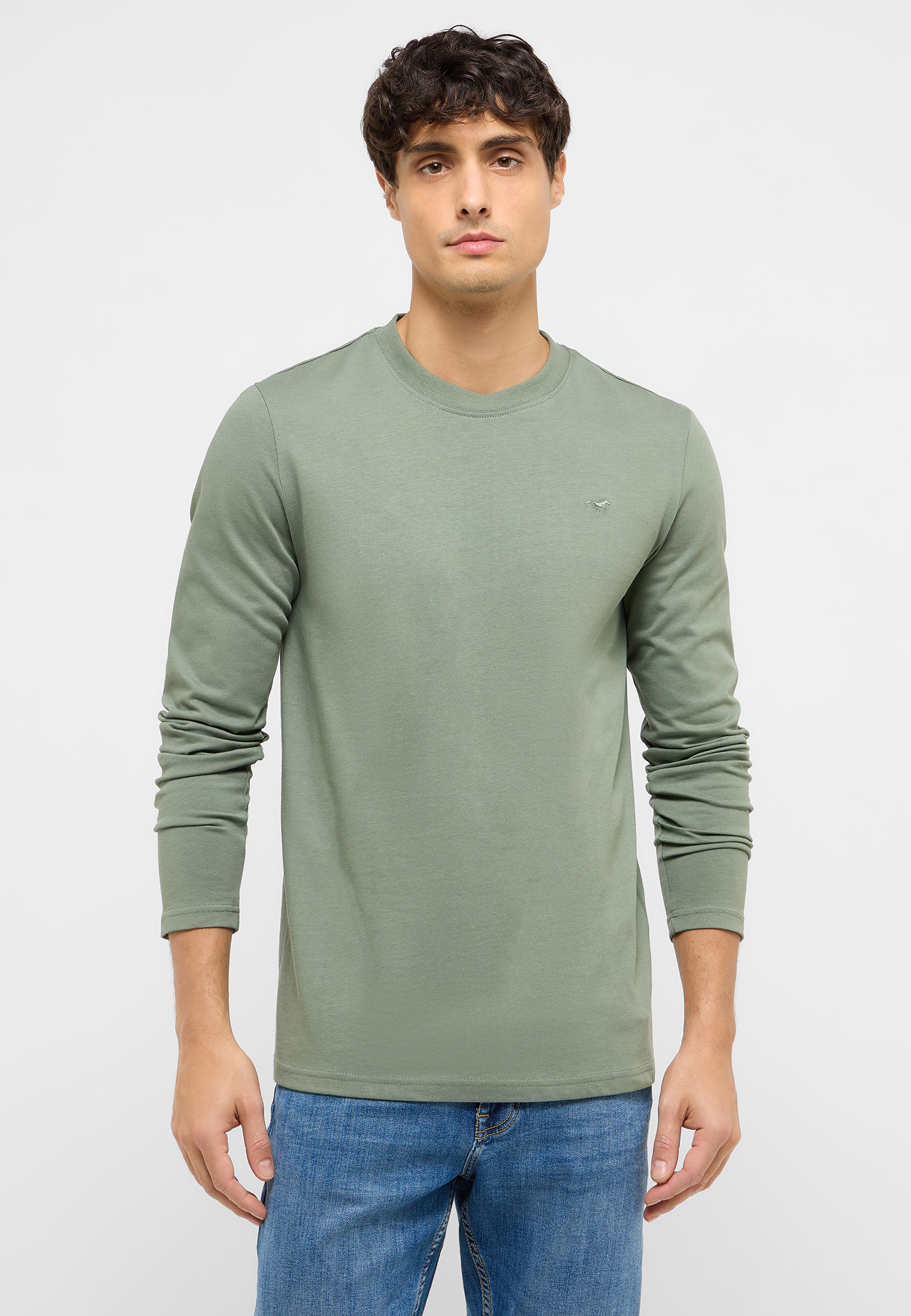 Langarm, Ärmel, T-shirt, Jeans, Person