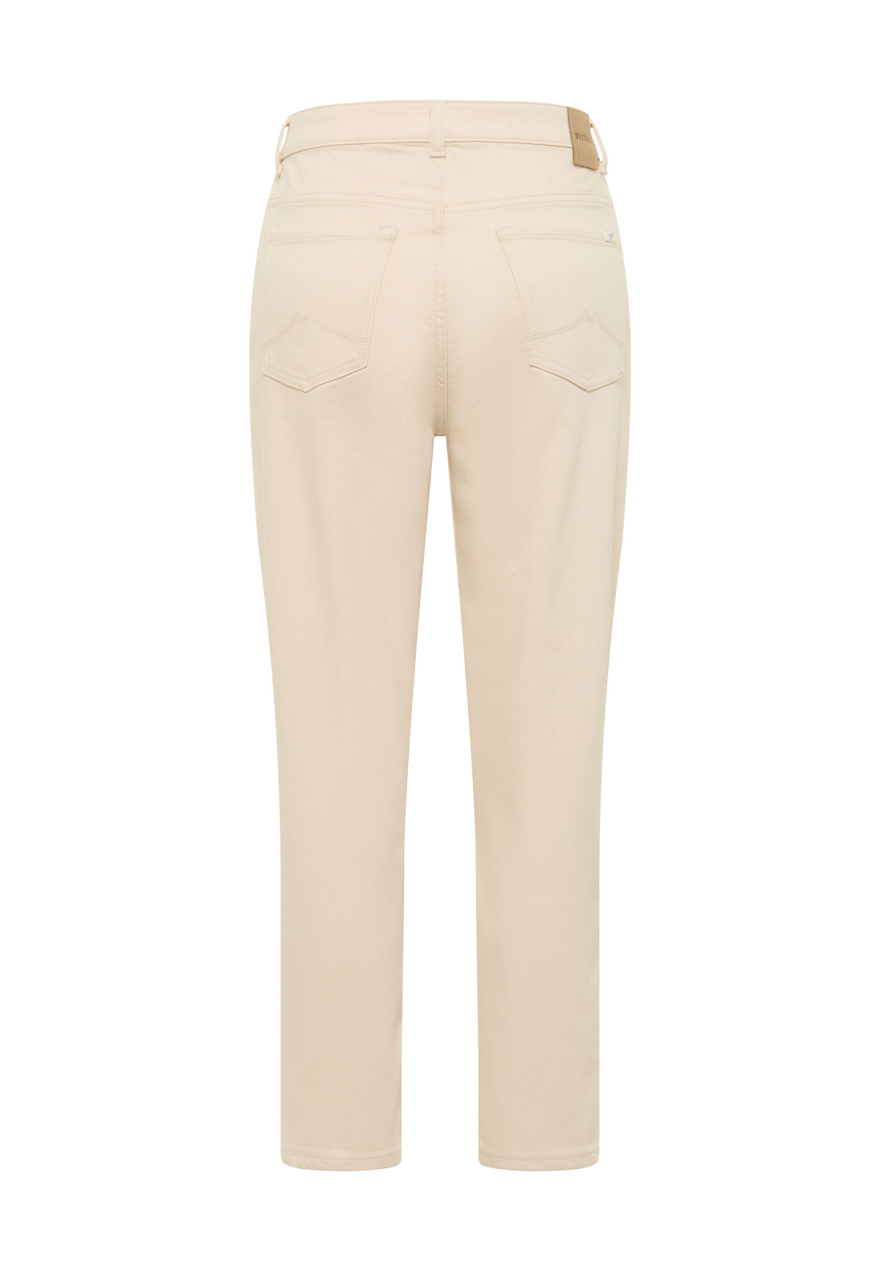 Beige Jeans, Gerade Passform, Backpocket, Gürtelschlaufen, Baumwolle