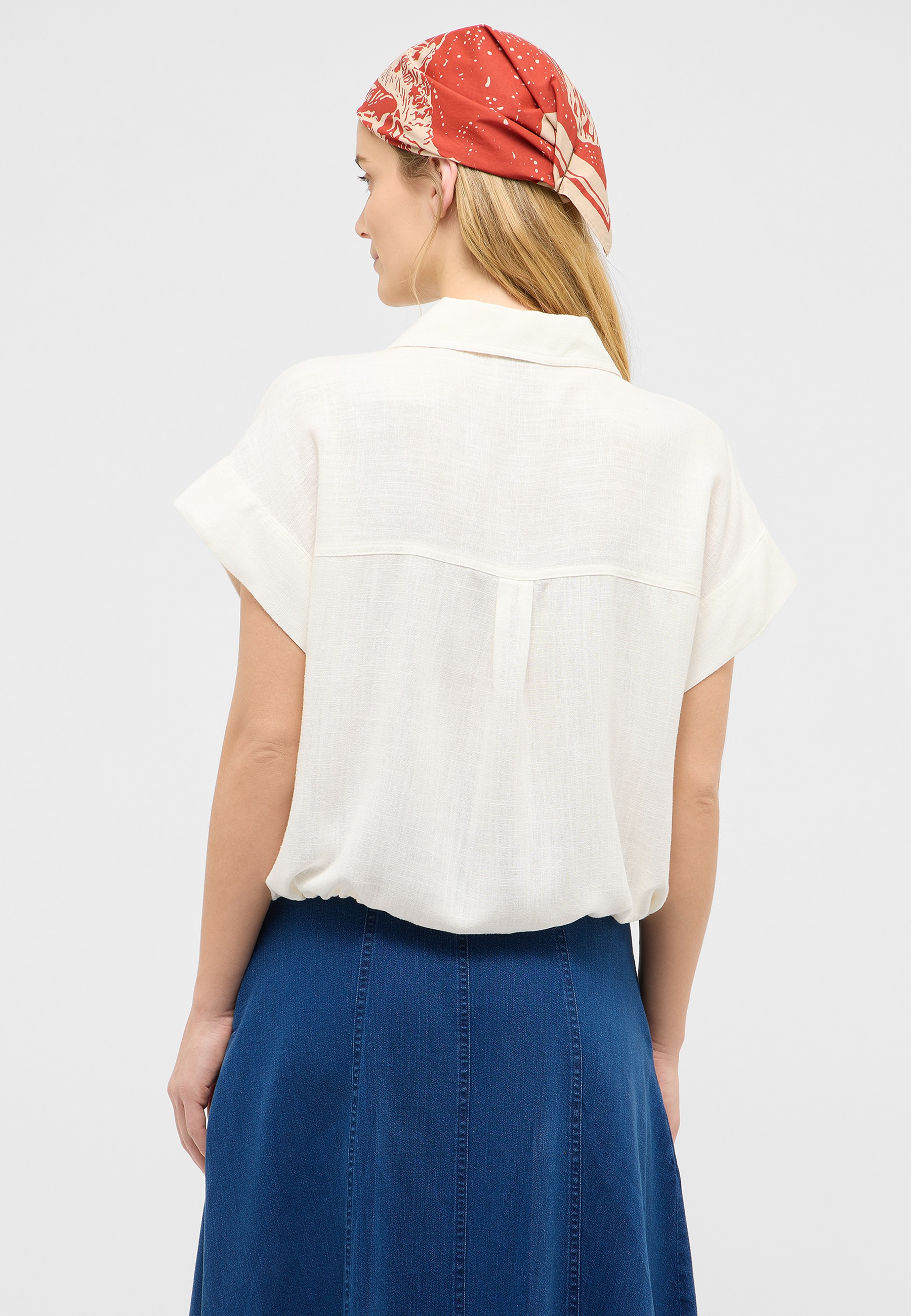 hemden-oberteil, kurzarm, weiße-bluse, linen-teil, back-ansicht