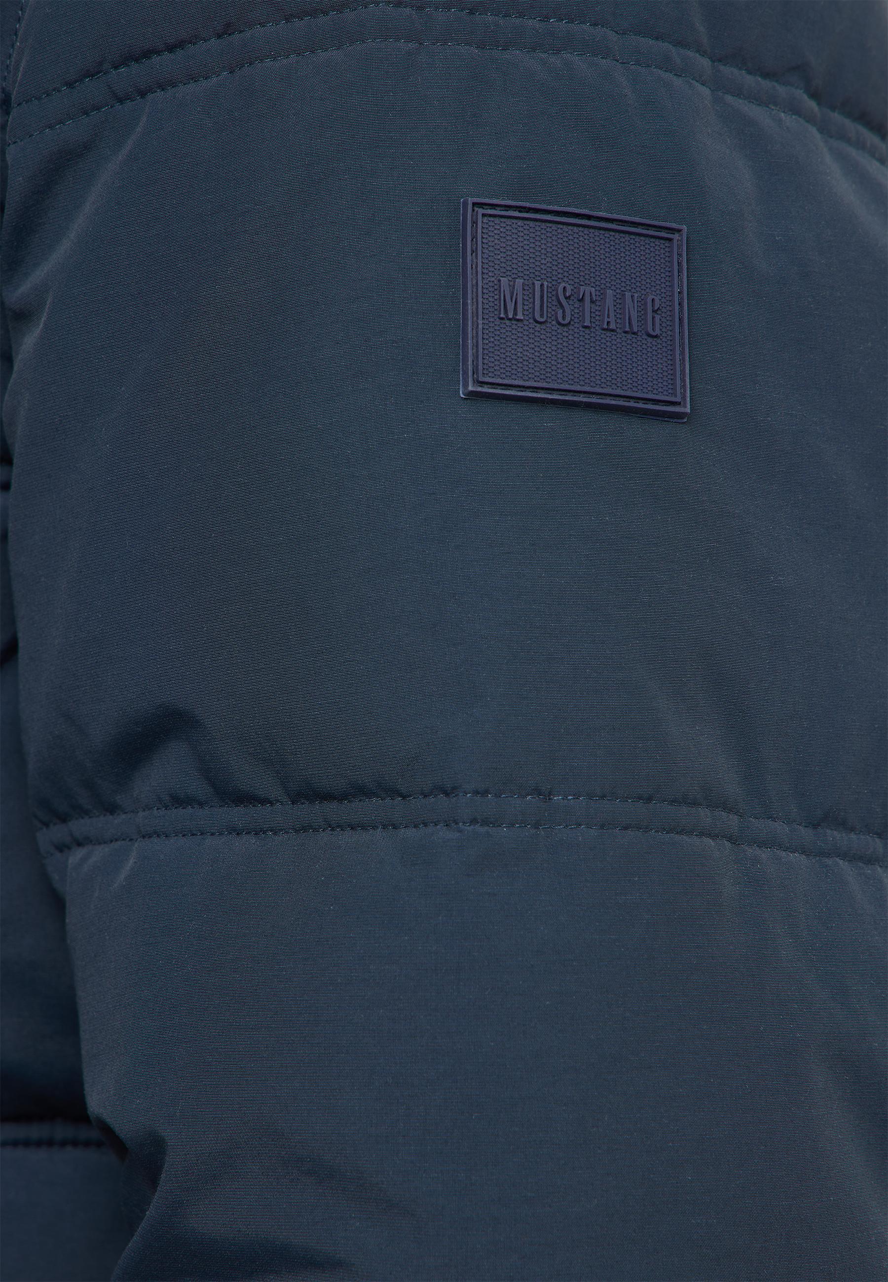 jacke, Puffer, marineblau, Aufnäher, Mustang